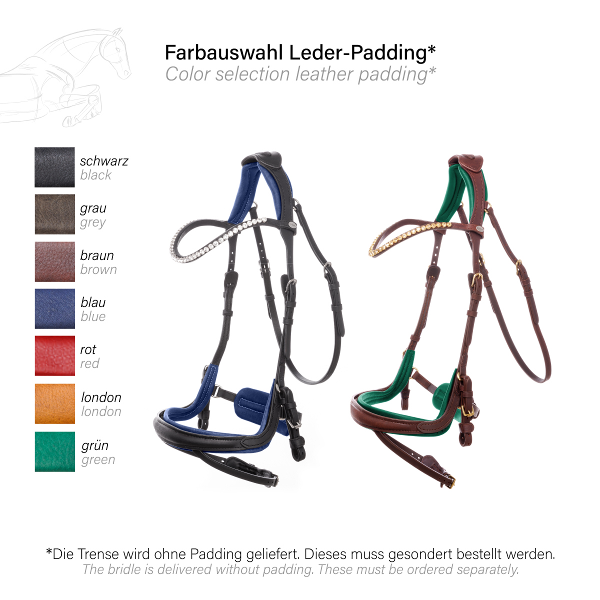 Trense geöltes Leder "Caliano Via" eng.-komb.
