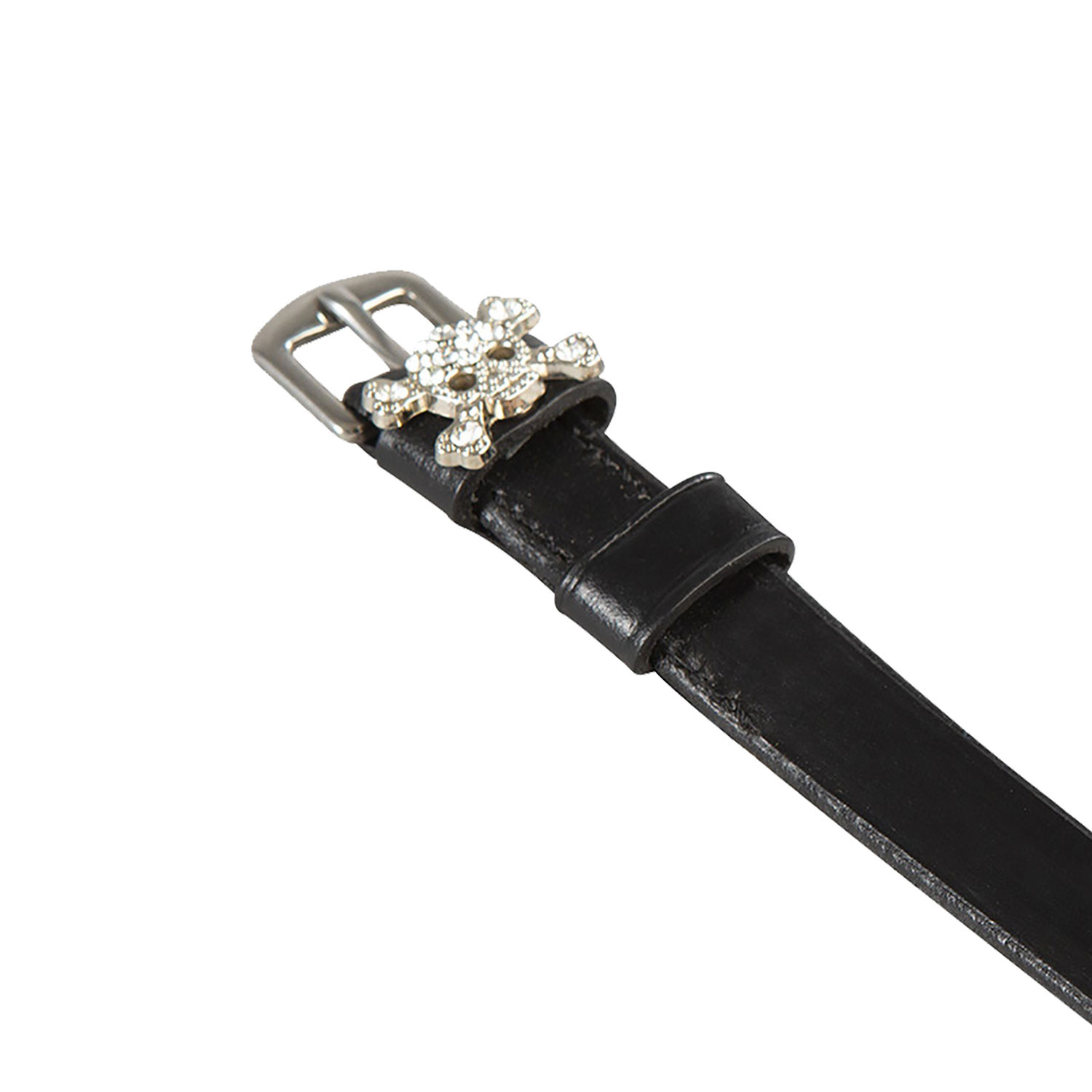 Sporenriemen aus Leder mit Strass-Dekor