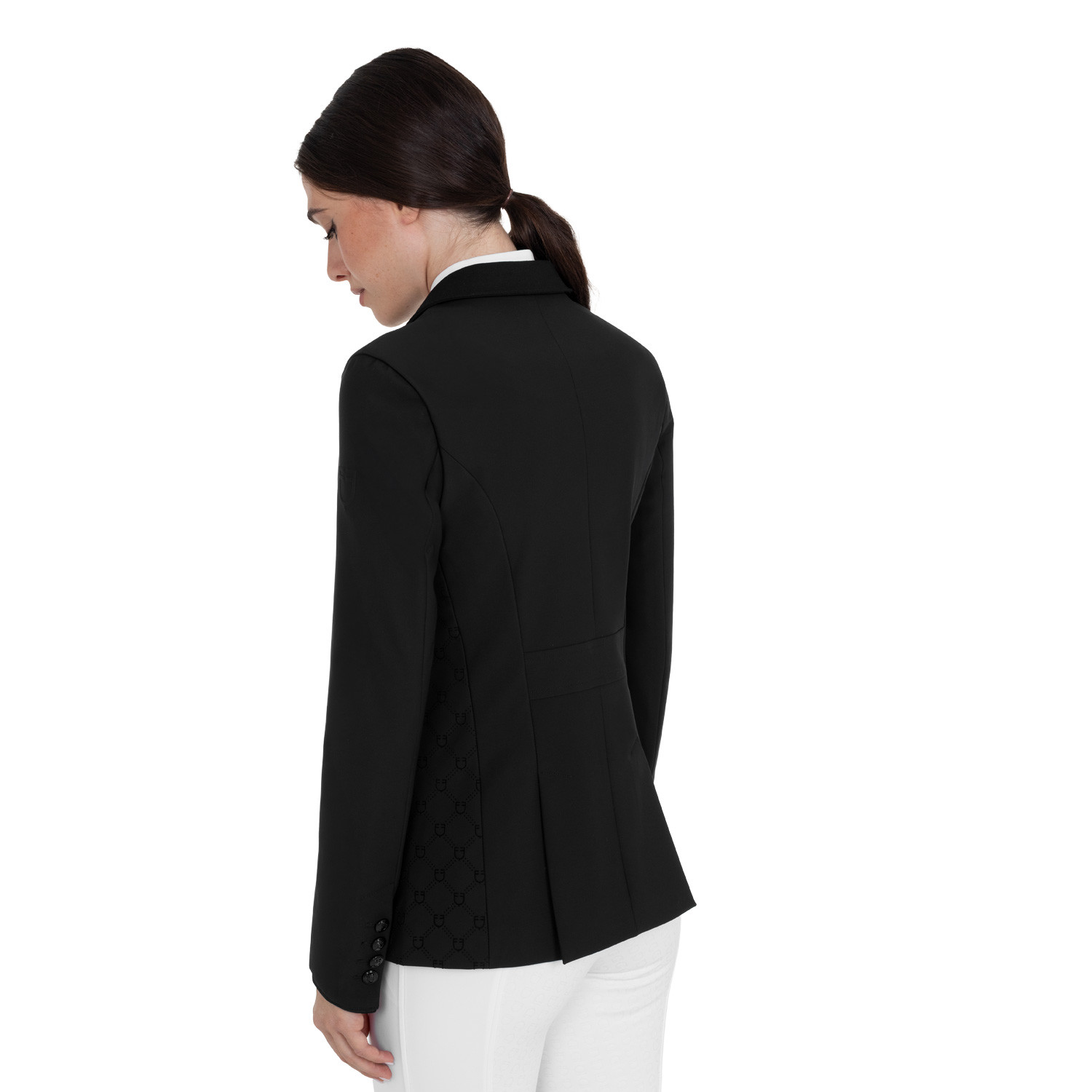 Damen-Turnierjacket mit Monogramm in Velours-Optik