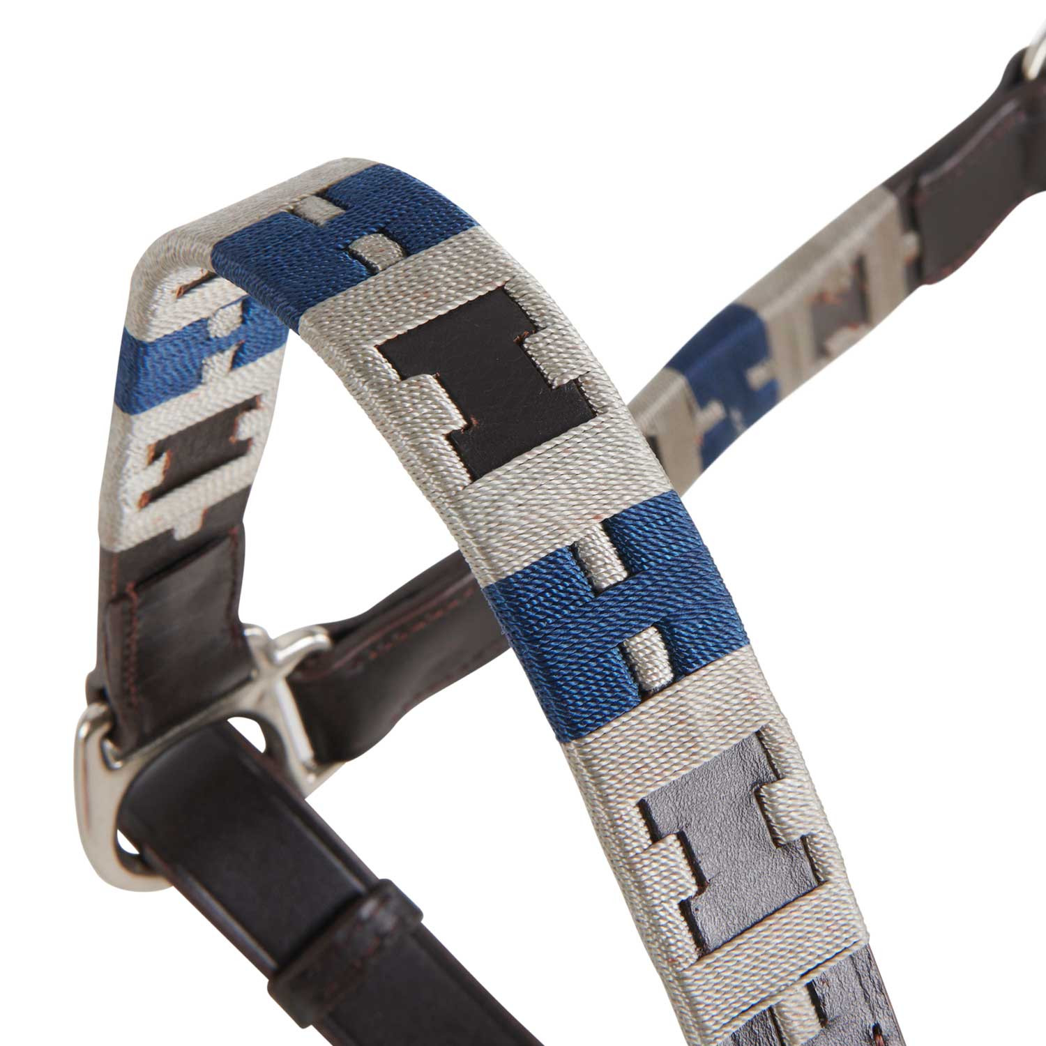 Lederhalfter mit geometrischem Muster