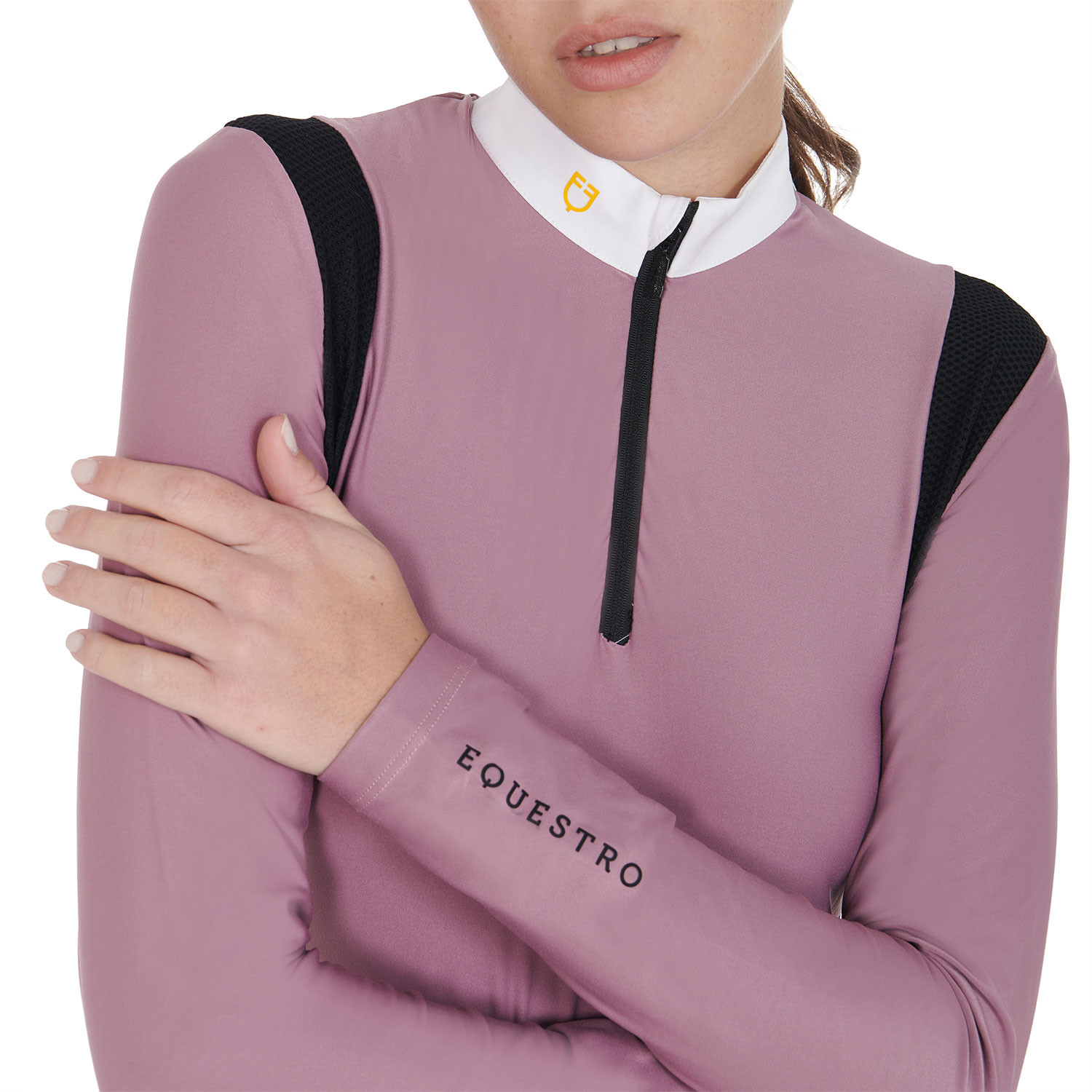 Tailliertes Damen-Poloshirt aus technischem Gewebe