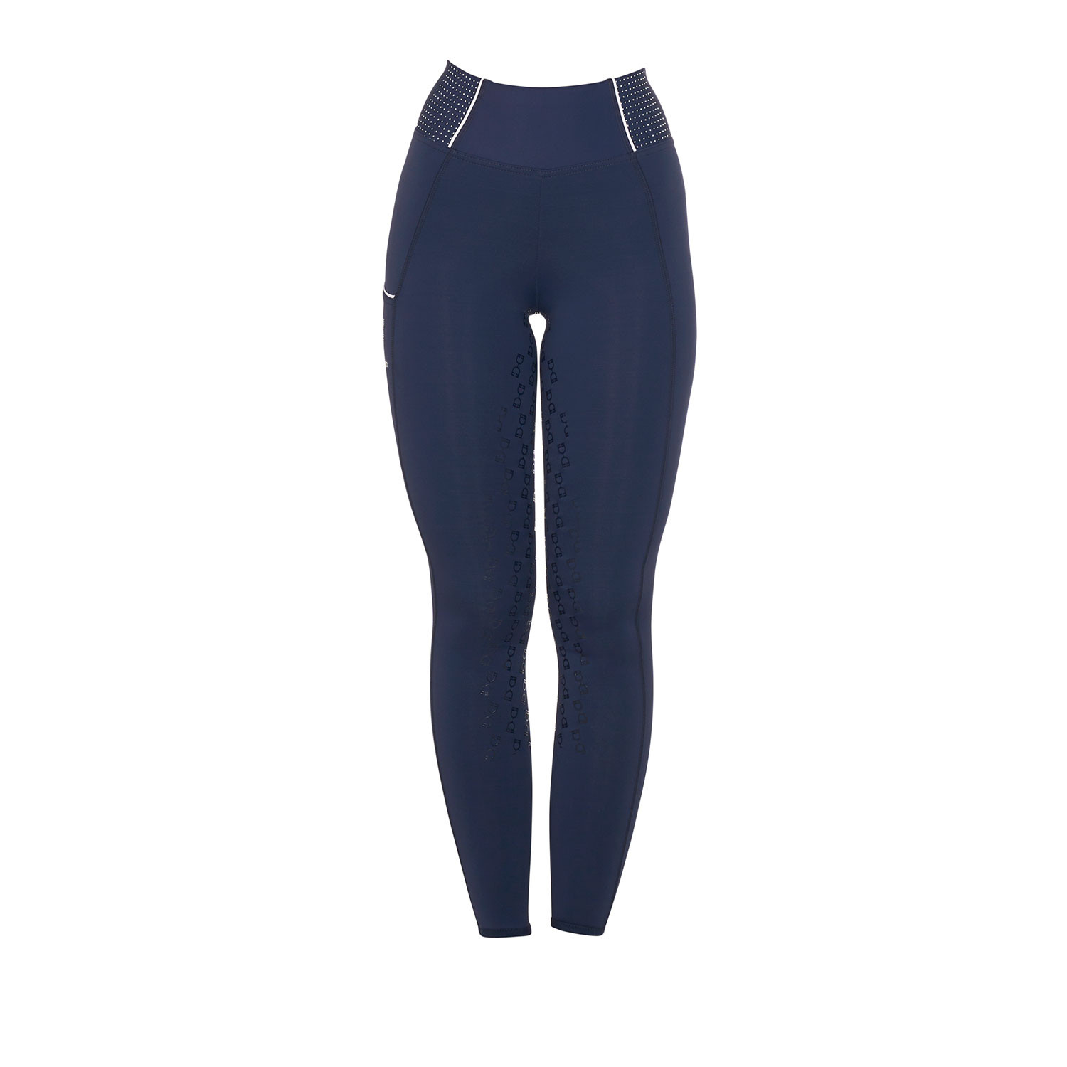 Taillierte Damen-Leggings mit Strasssteinen