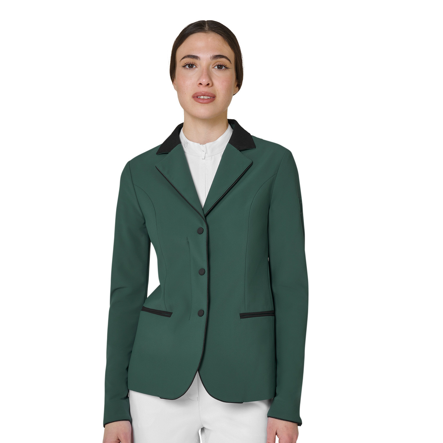Damen-Turnierjacket mit Reißverschluss und Knöpfen