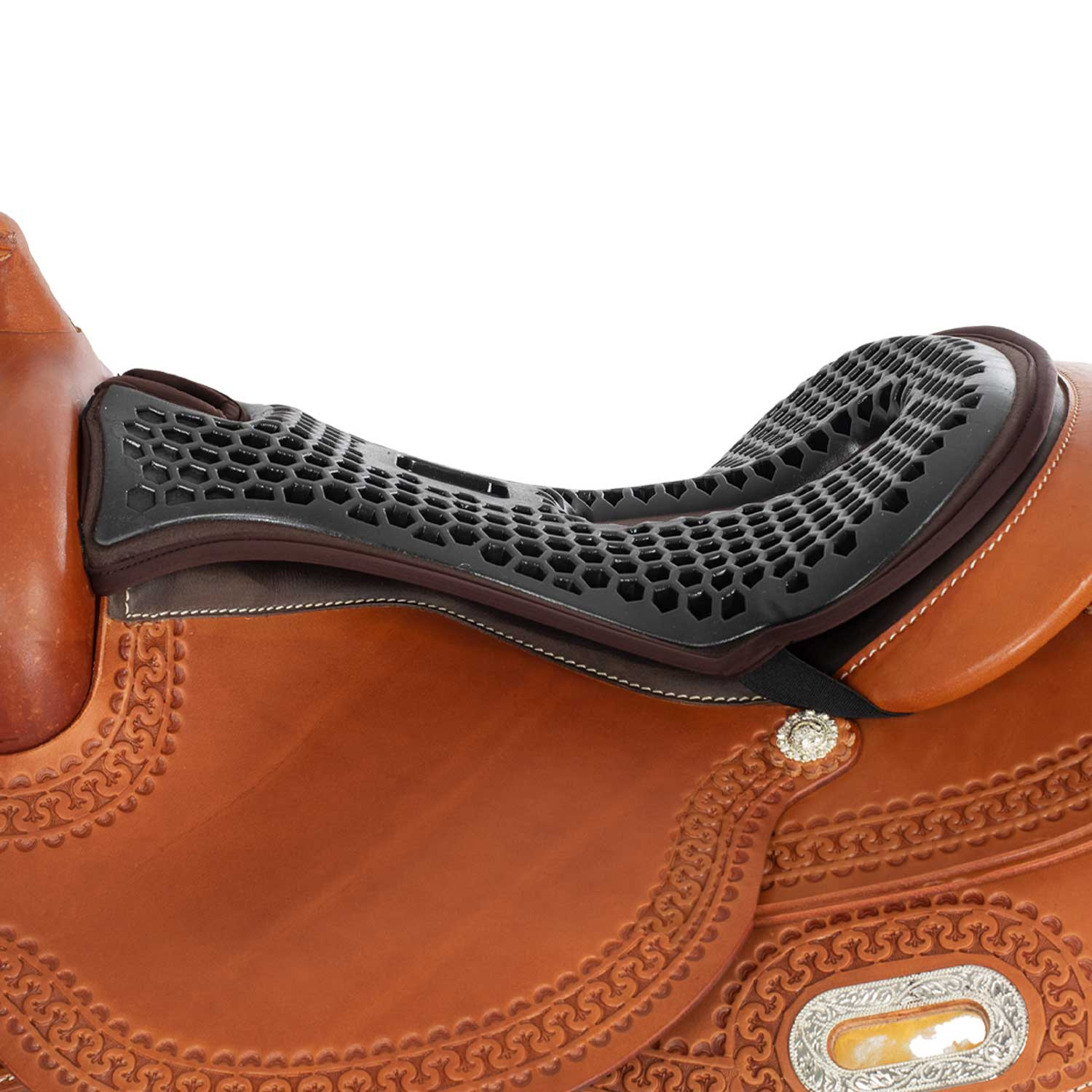 Western-zitkussen Ortho-Coccyx hexagonaal Gel-out Dri-lex 20mm