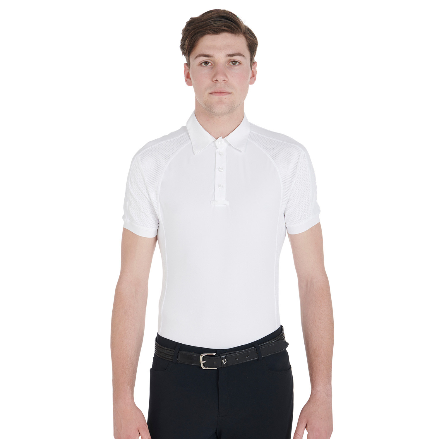 Schmal geschnittenes Turnier-Poloshirt für Herren mit vier Knöpfen