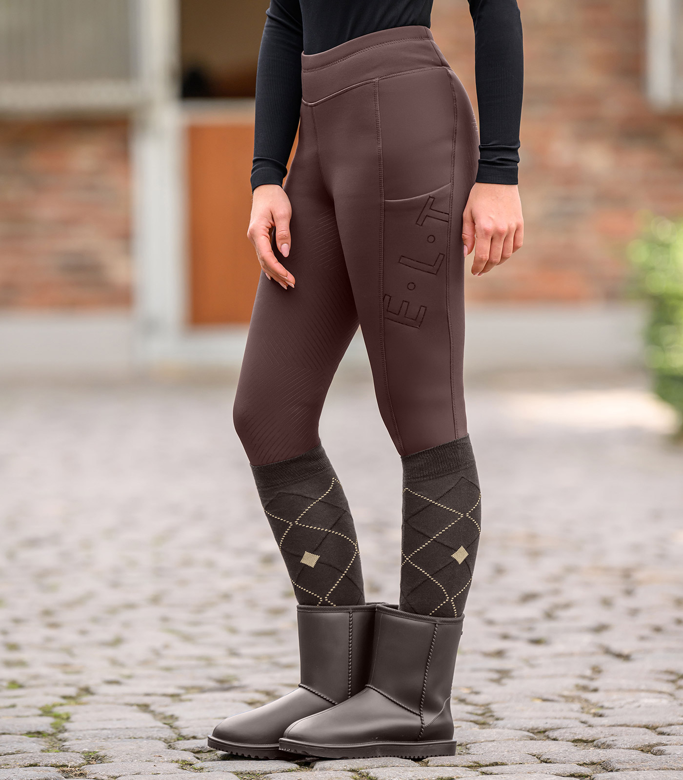 Thermal teddy riding leggings Rica, black