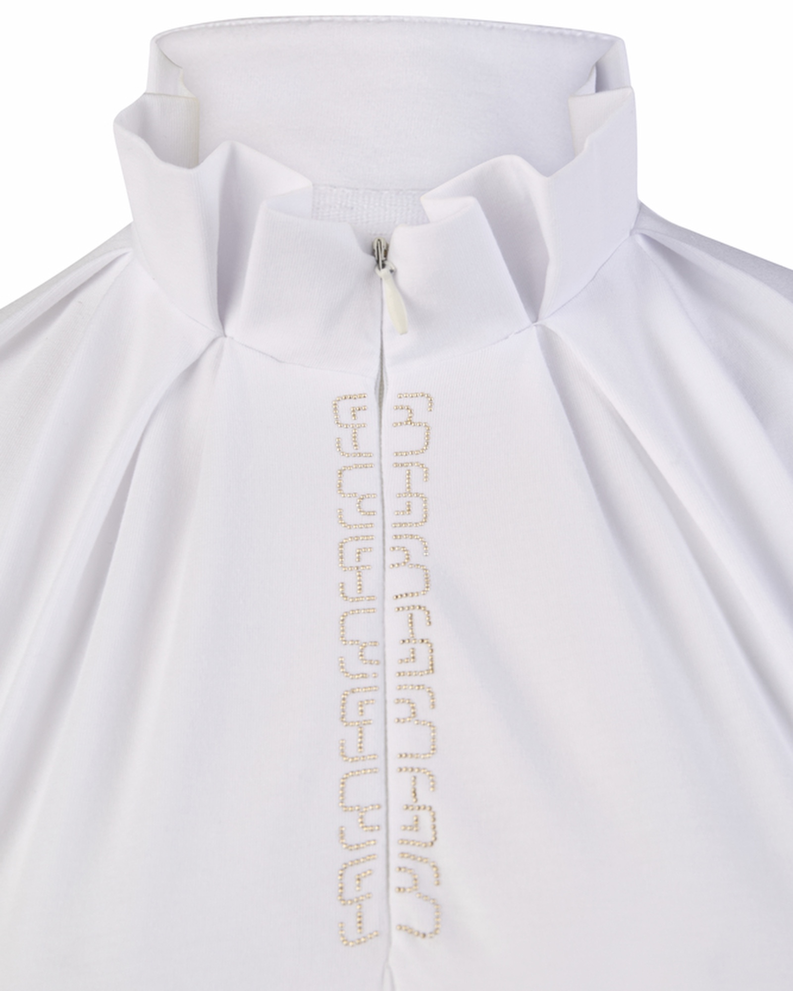 Ladies' top with pleated collar