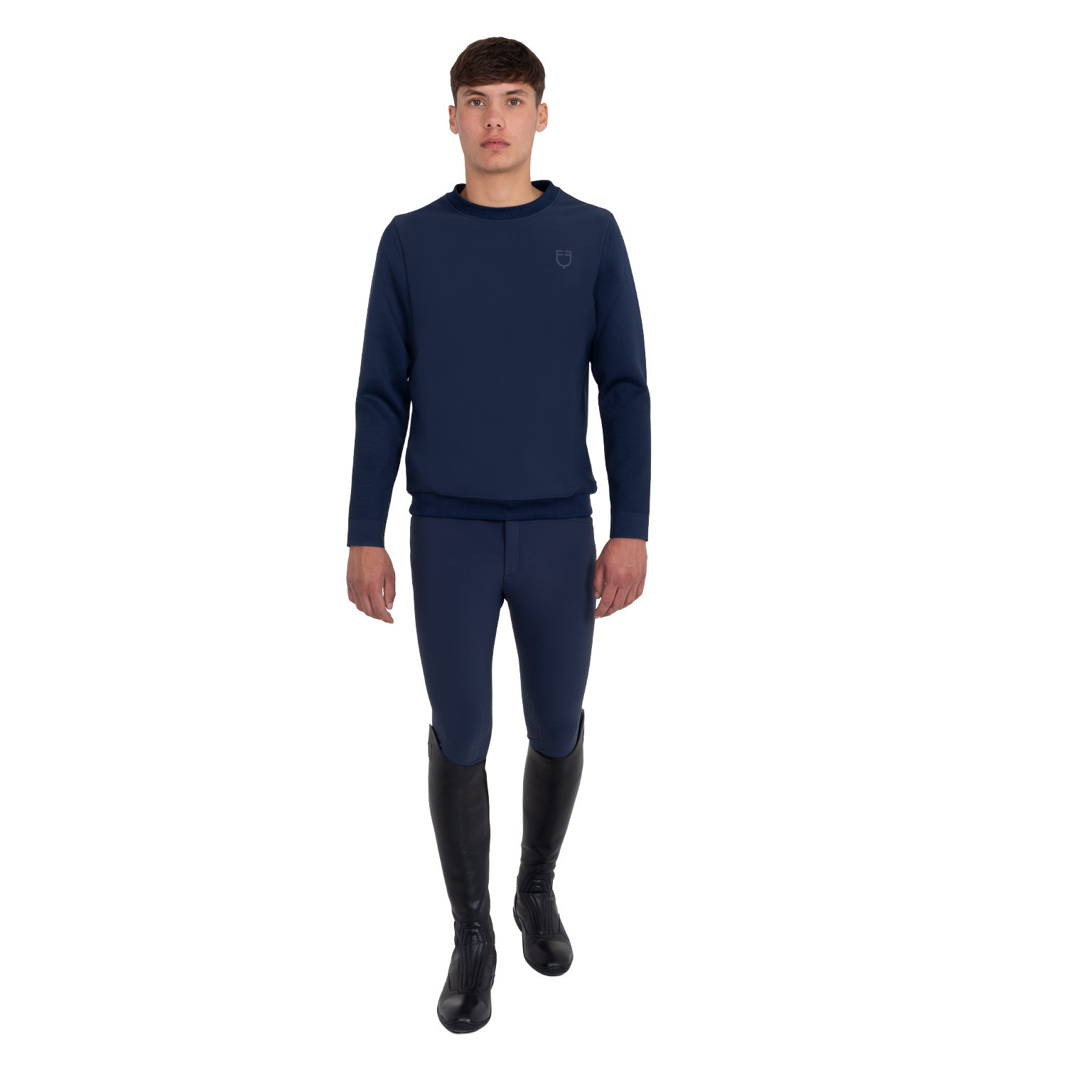 Technisches Rundhalssweatshirt für Herren mit Micro-Mesh-Einsätzen
