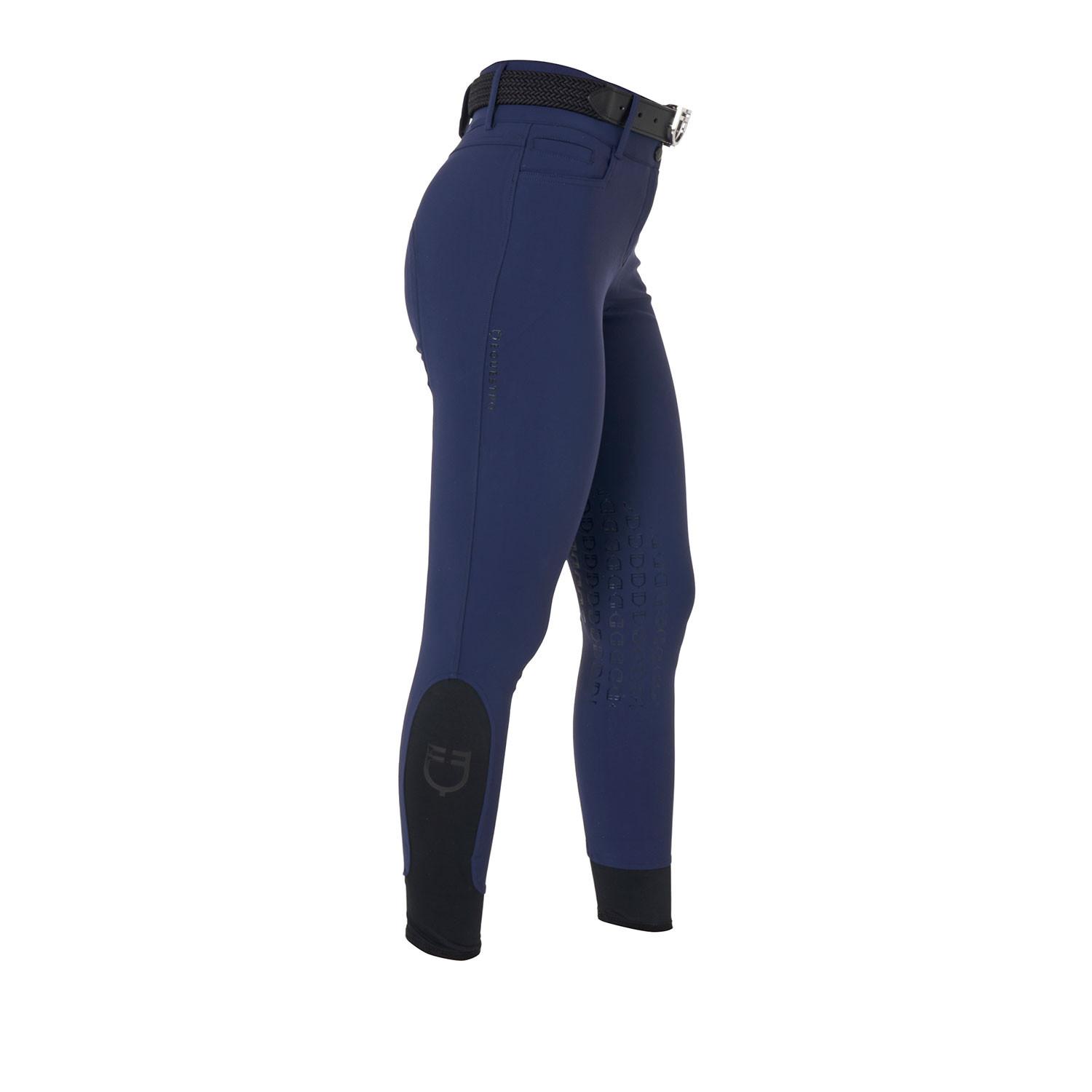 Damen-Reithose High-Waist mit Kniebesatz