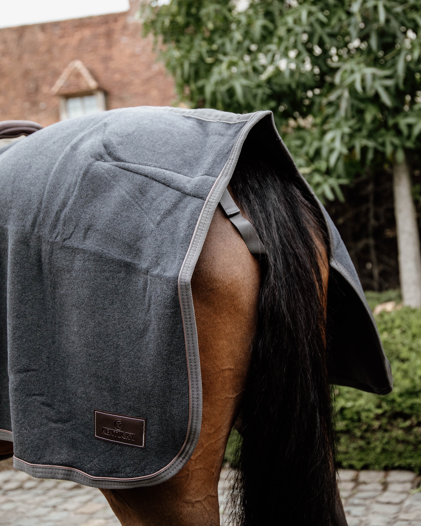 Riding rug square heavy fleece