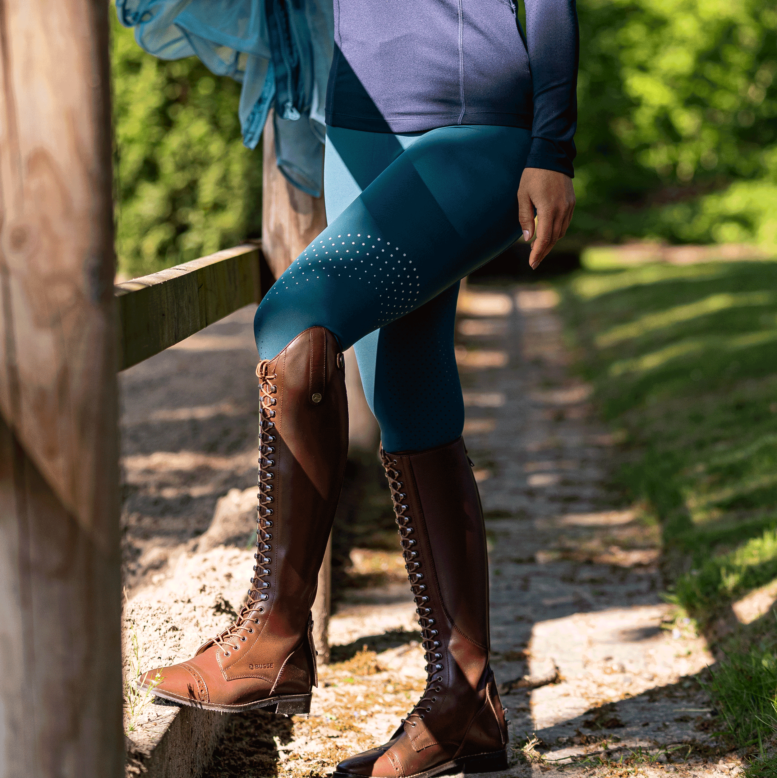 Leggings d'équitation dame June avec full grip