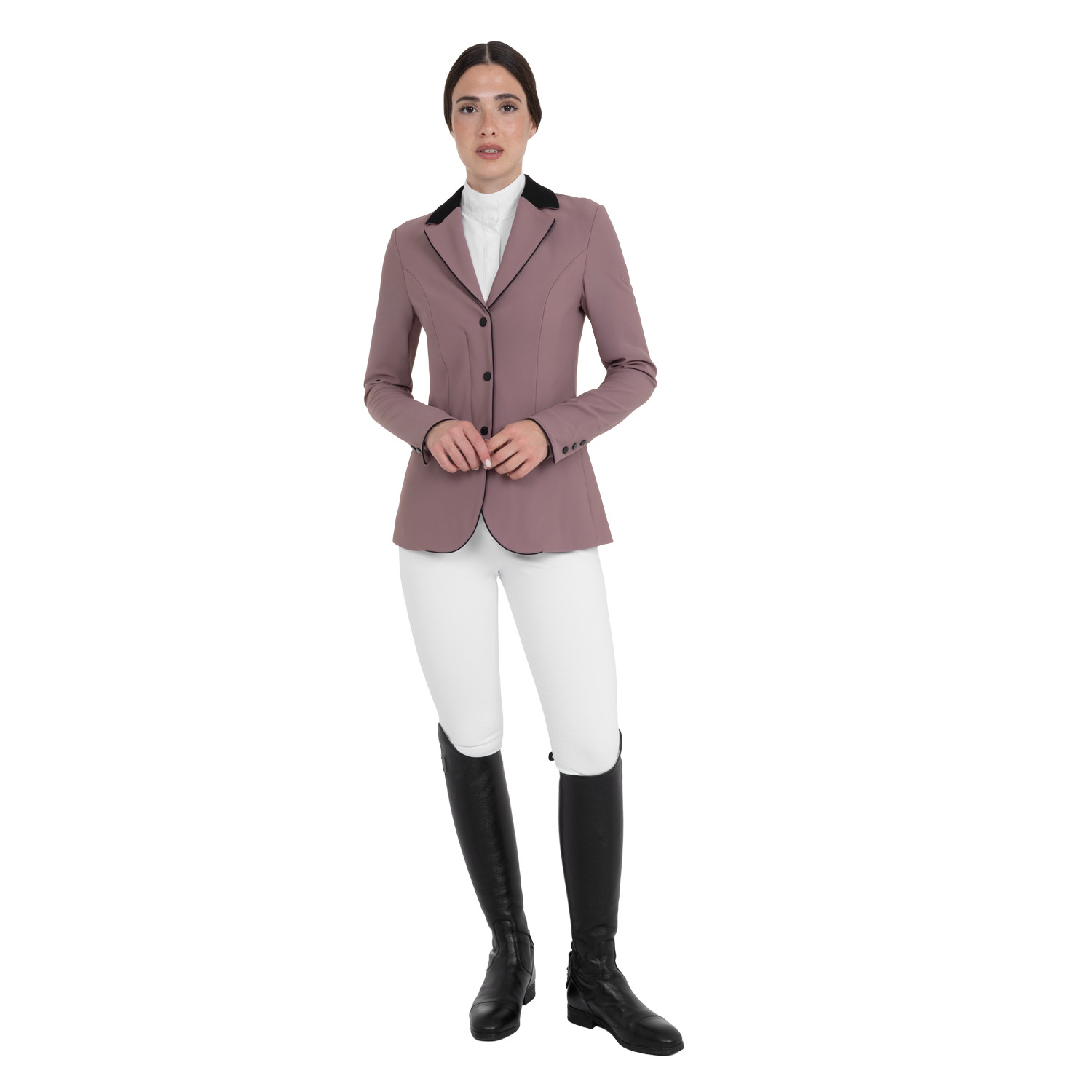 Damen-Turnierjacket mit Reißverschluss und Knöpfen