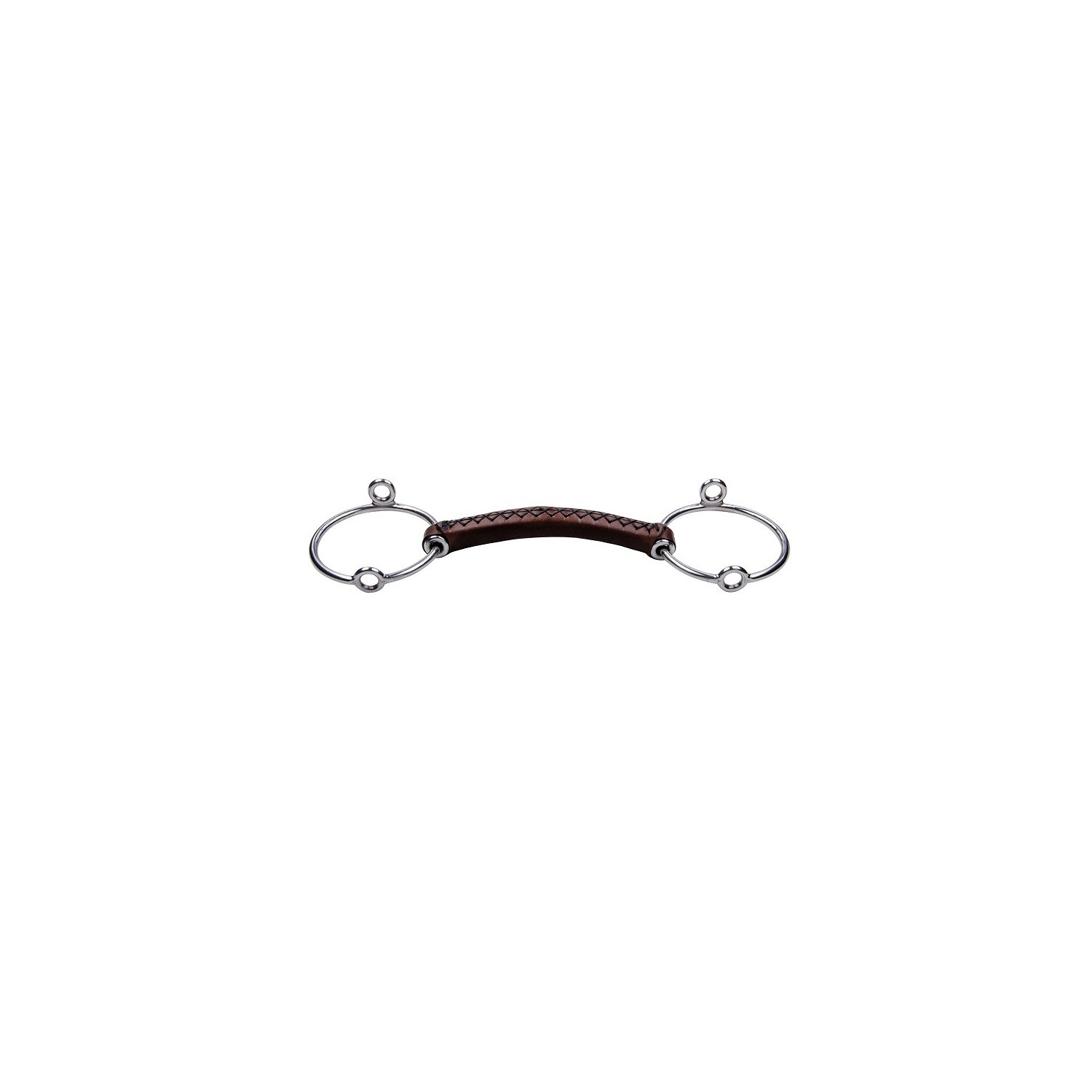 Leder beweglicher Ring gag gerade-20 in braun