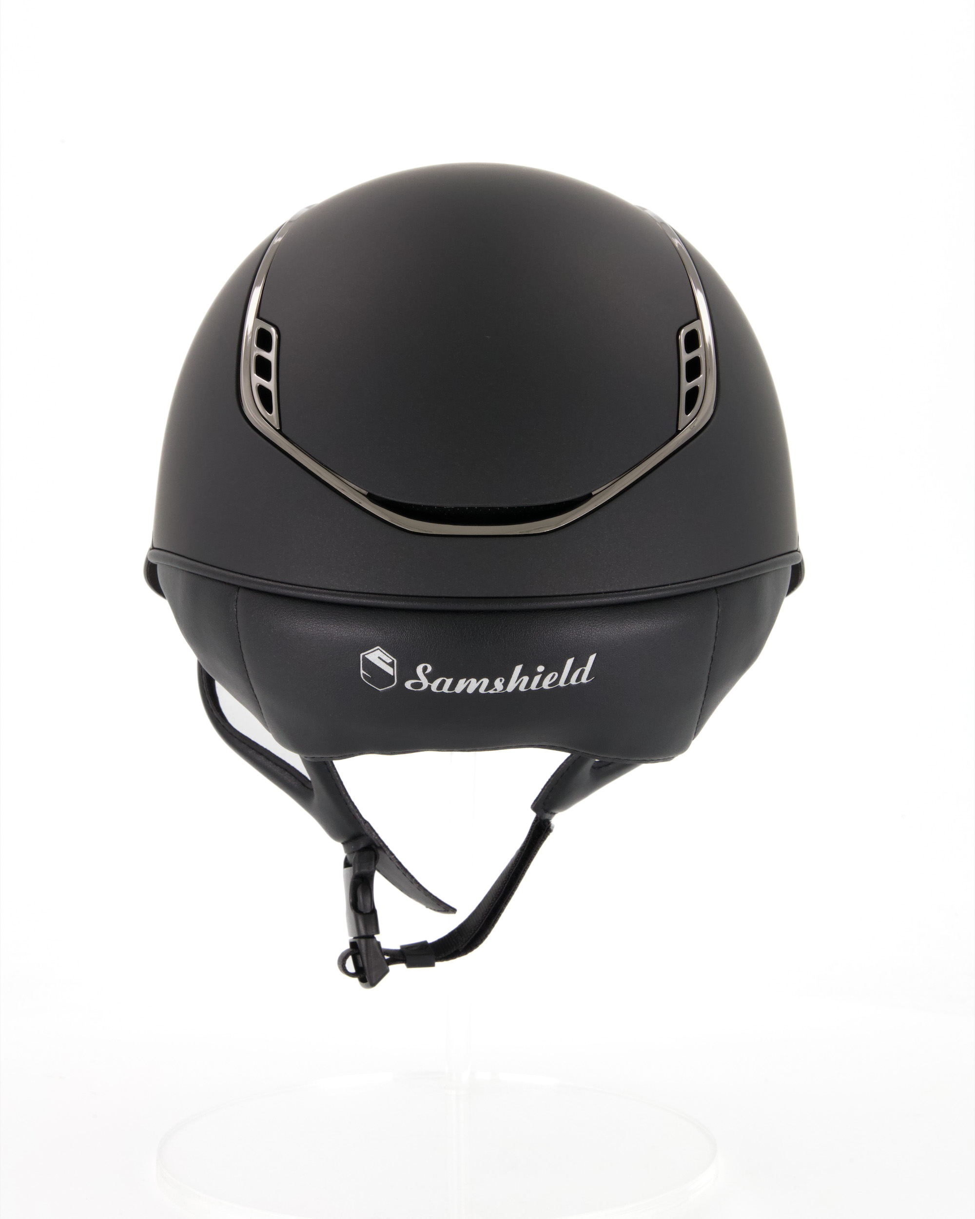 Reithelm 2.0 Miss Shield Shadowmatt, Trim Chrome Black, Blason Crystal Fabric black in schwarz