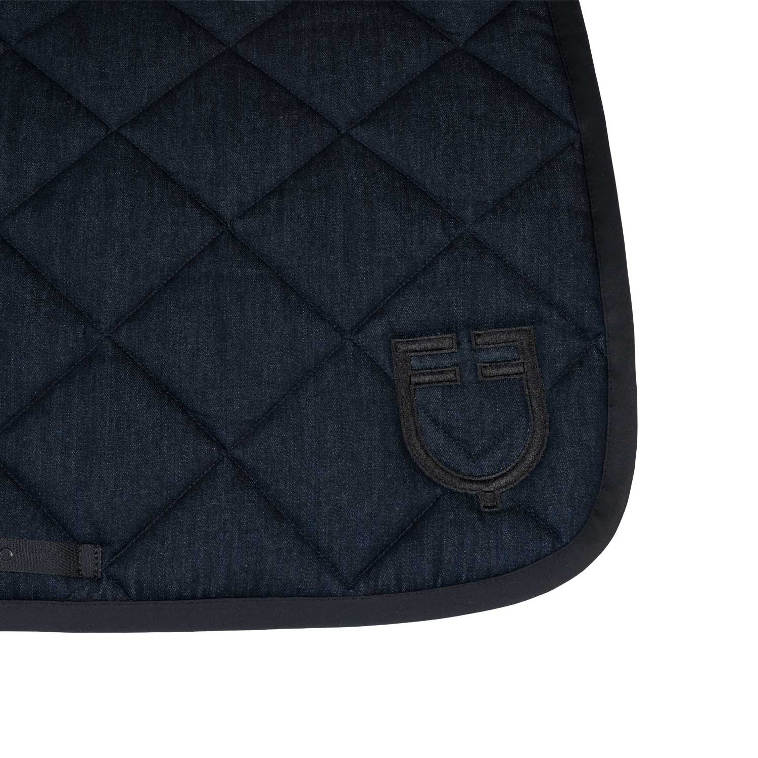 Springschabracke aus technischem Gewebe in Denim-Optik