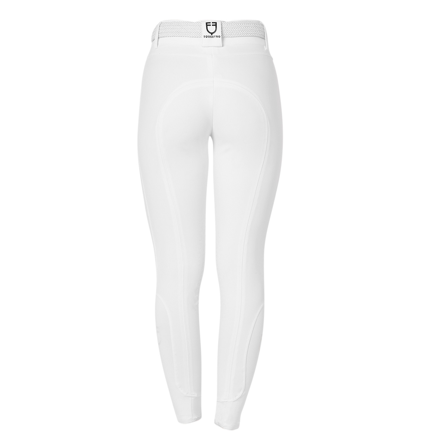 Damen-Reithose mit hohem Bund, Kniebesatz und Fleecefutter