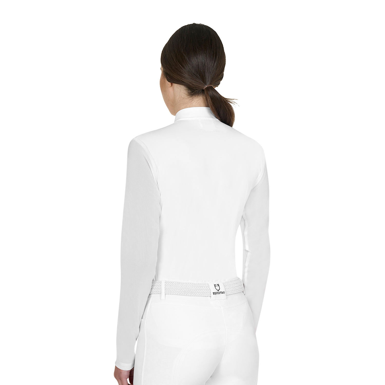 Langarm-Turnierpolo für Damen mit Micro-Mesh-Einsätzen