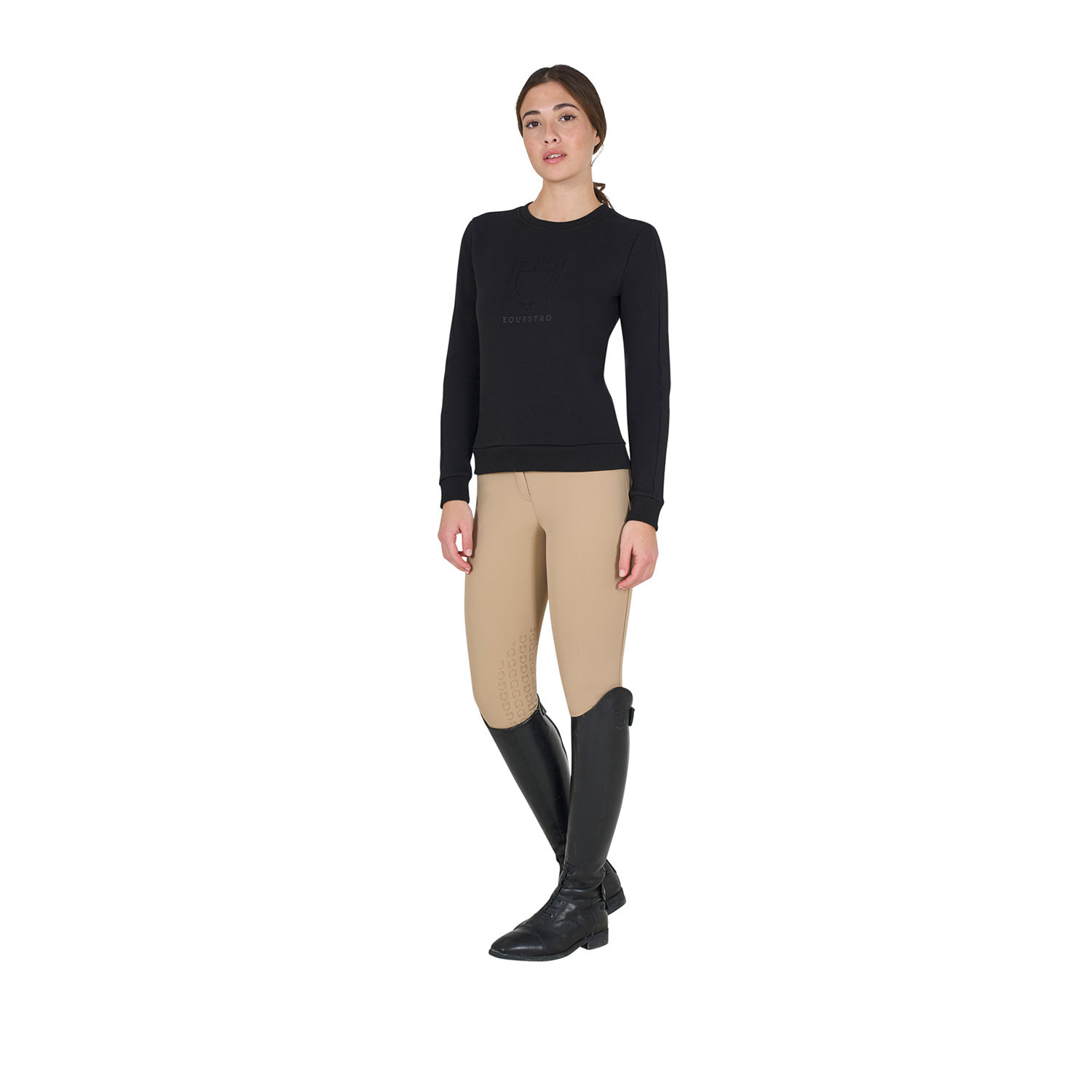 Damen-Rundhalssweatshirt mit Logo-Print