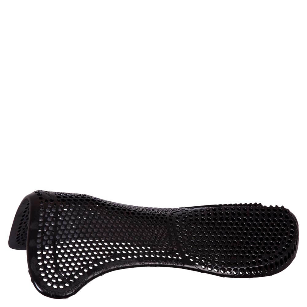 Soft gel pad with back riser in black