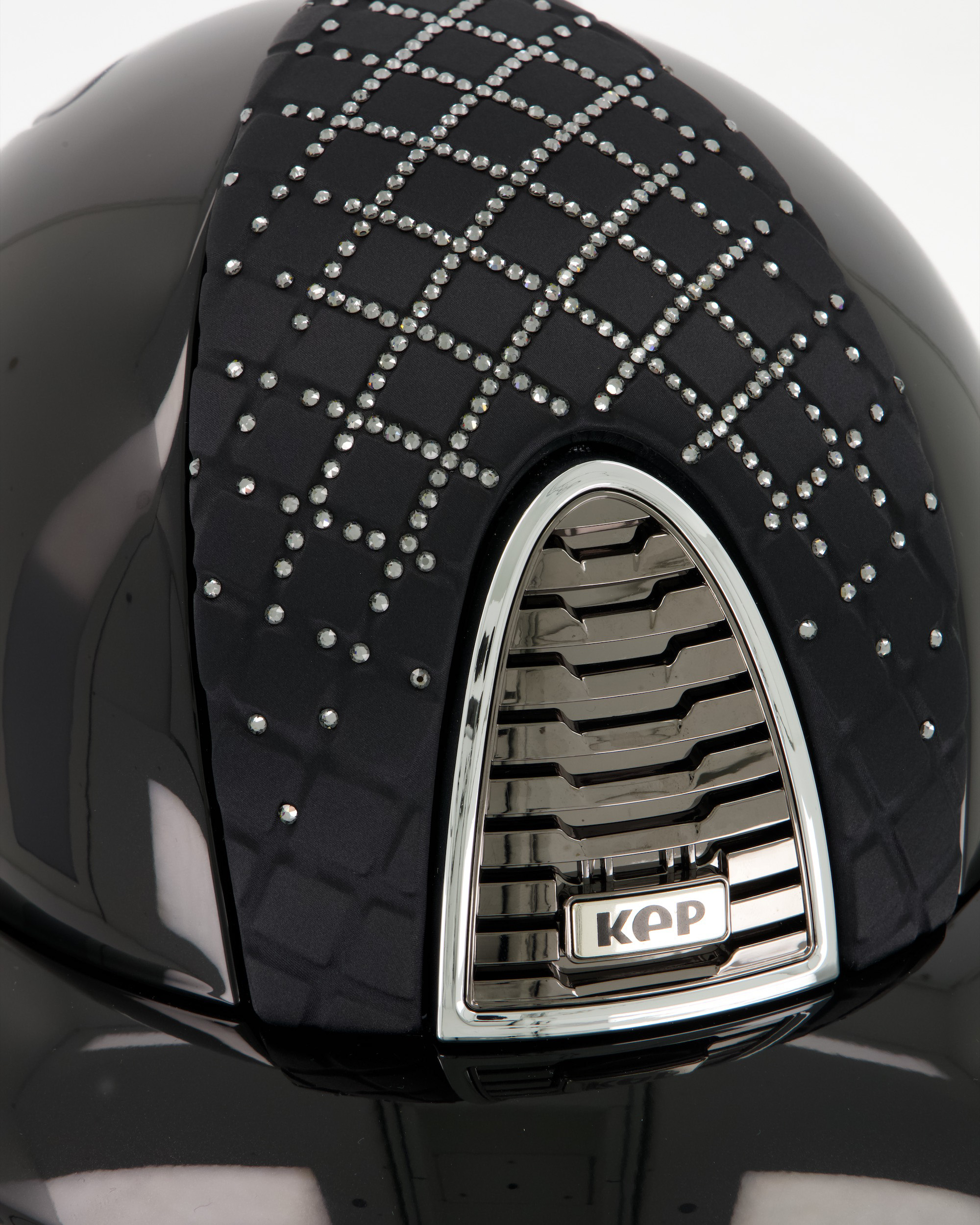 Riding helmet Cromo 2.0 Milano Satin Street Black Polo in black
