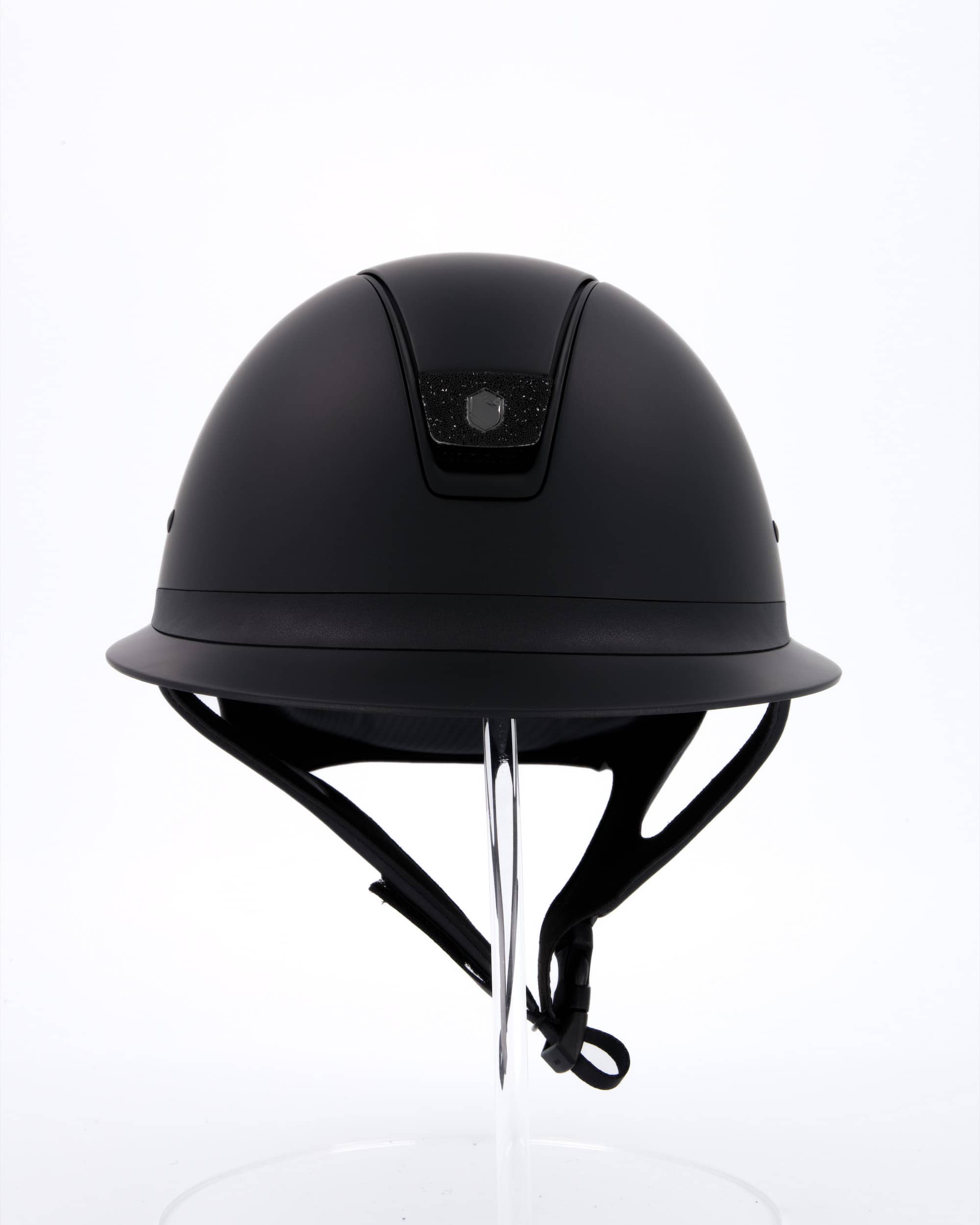 Reithelm Miss Shield Shadowmatt Black, Top u. Fontal Band Shadowmatt Black,Trim Matt Black, Blason Crystal Fabric Black