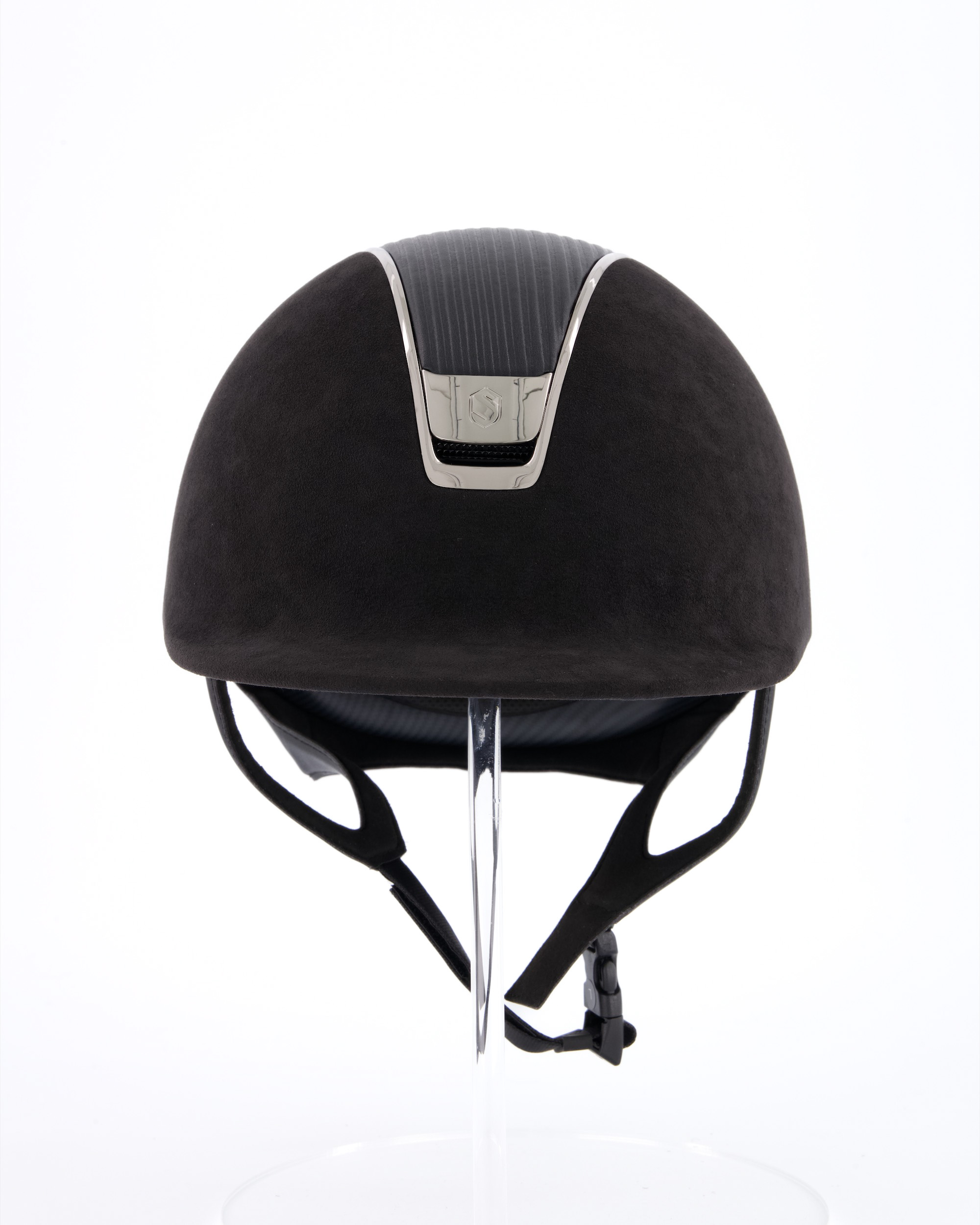 Reithelm 2.0 Premium Alcantara, Top Leather Black Chrome Black in schwarz