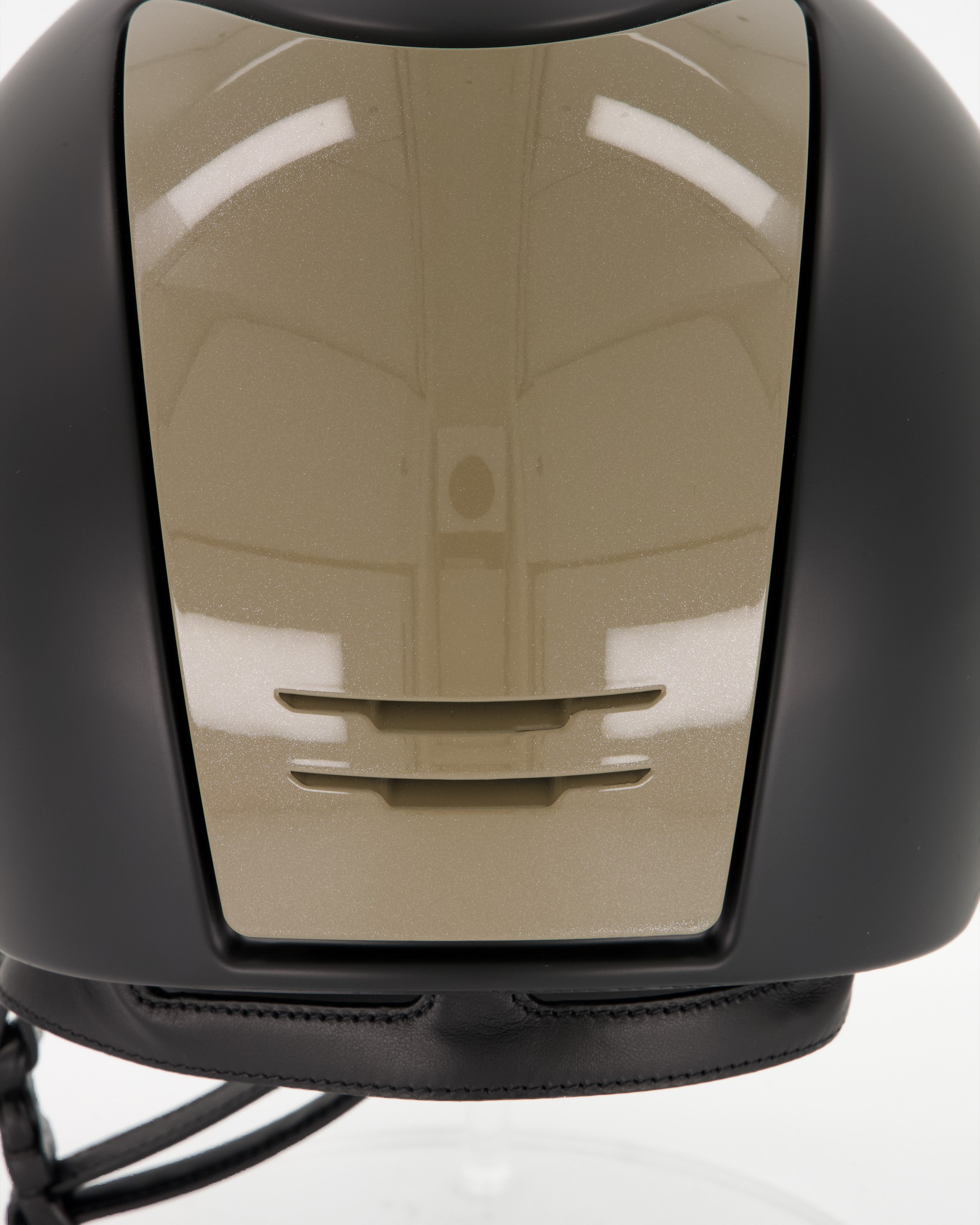 Reithelm Cromo 2.0 Textile Diamond Taupe Polo in schwarz