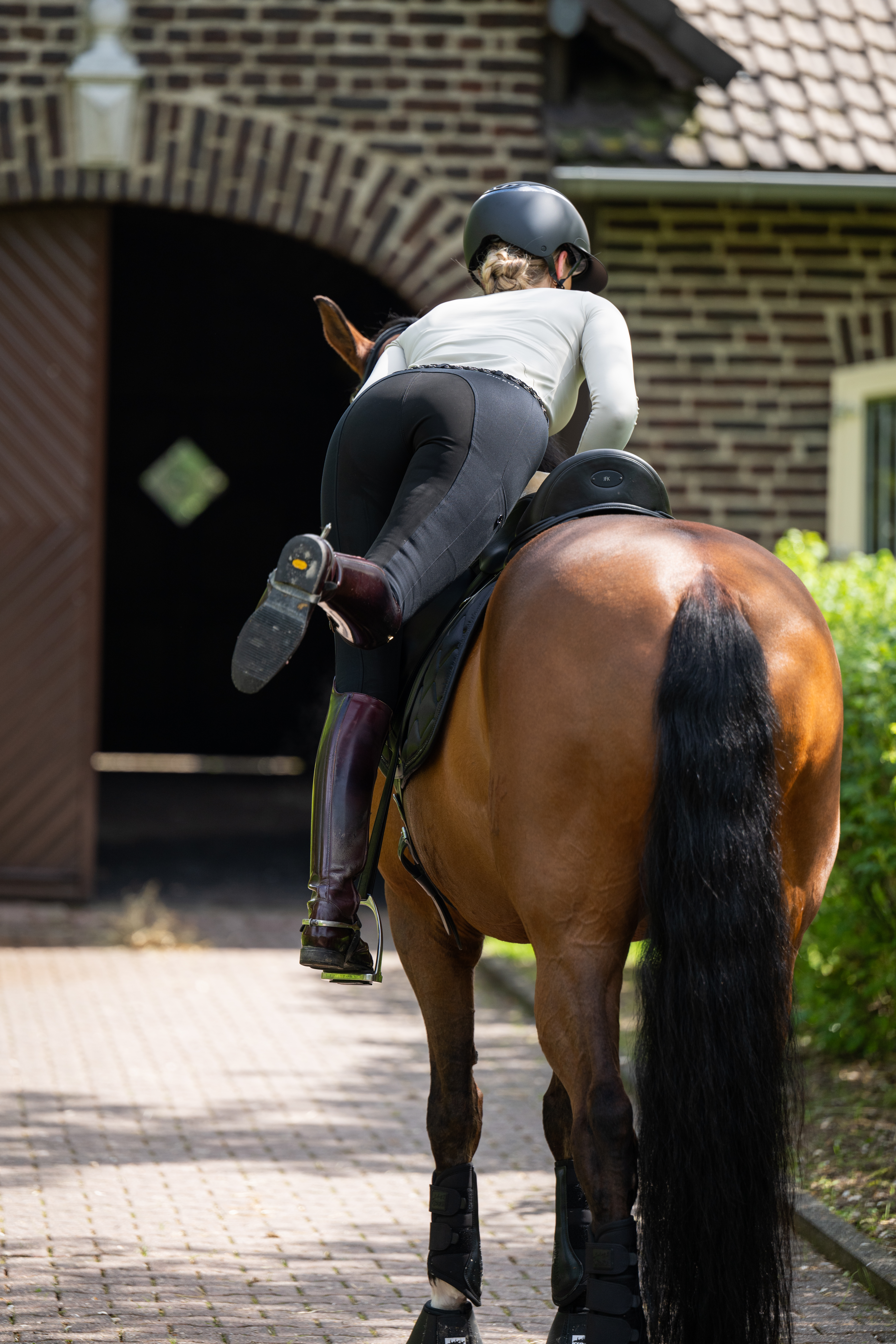 Riding breeches ladies New Lugana synthetic leather full seat