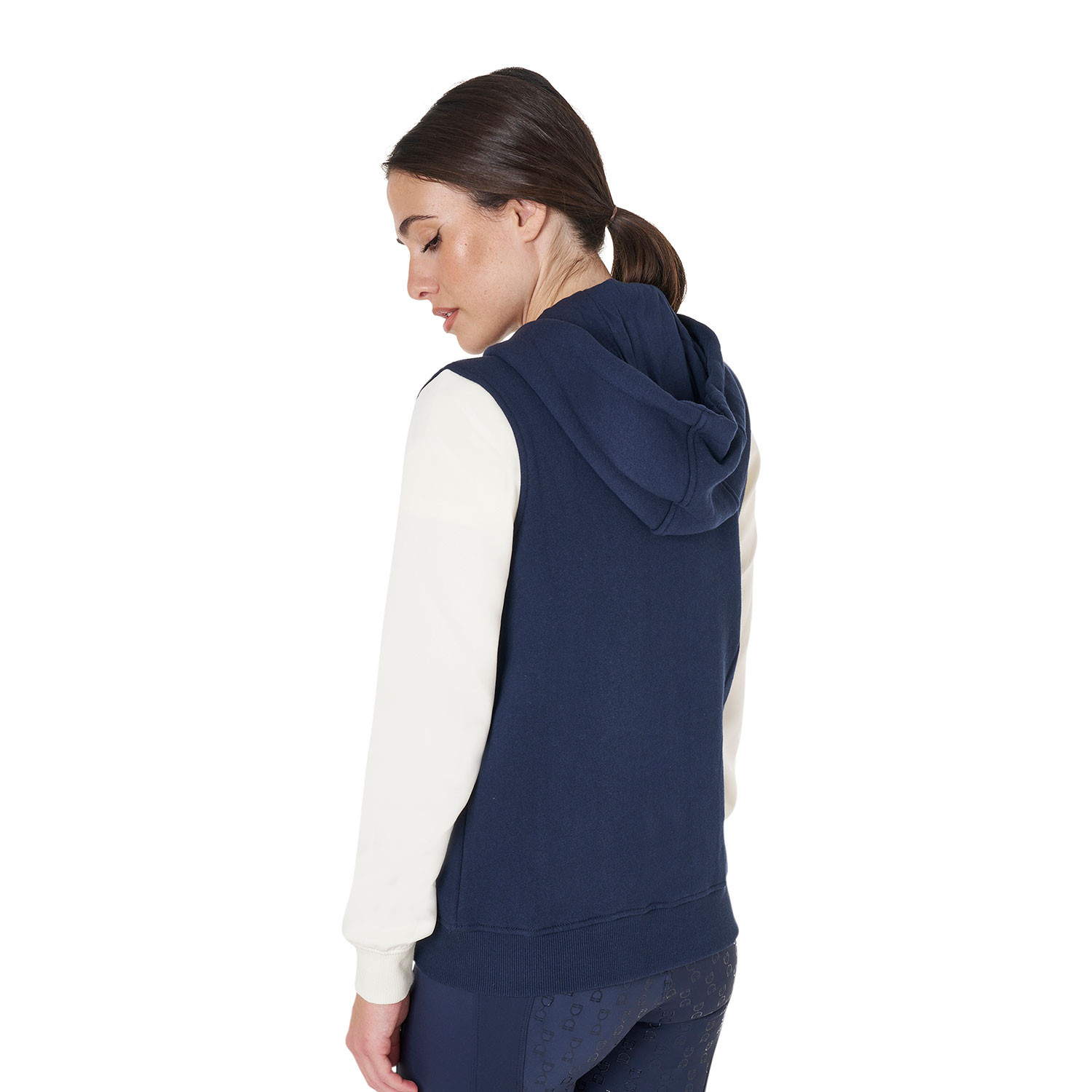 Damen-EQ-Hoodie zweifarbig mit Frontreißverschluss