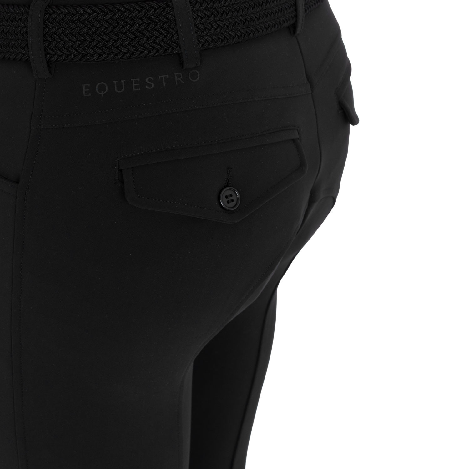 Herren-Reithose Slim Fit mit Kniebesatz