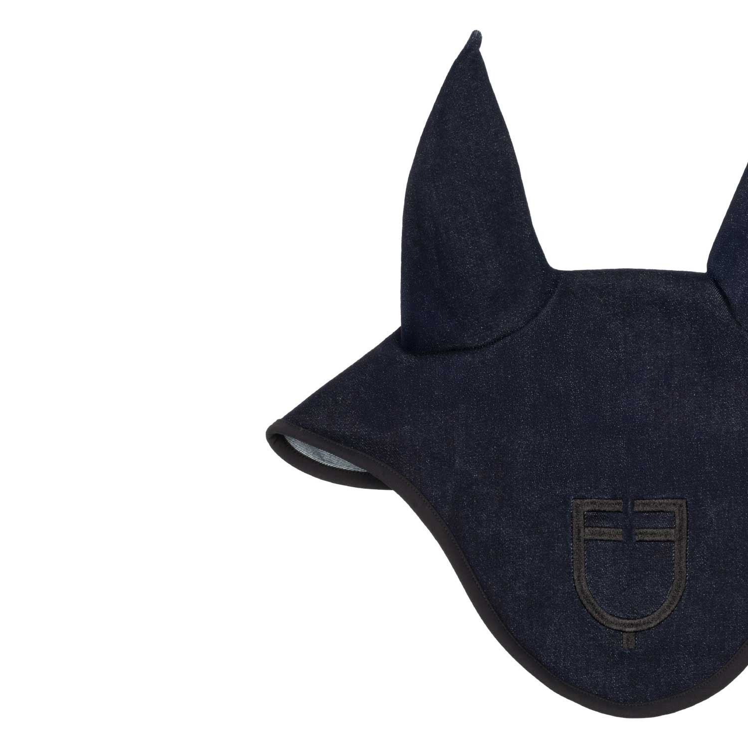 Fliegenhaube aus technischem Gewebe in Denim-Optik mit Logo