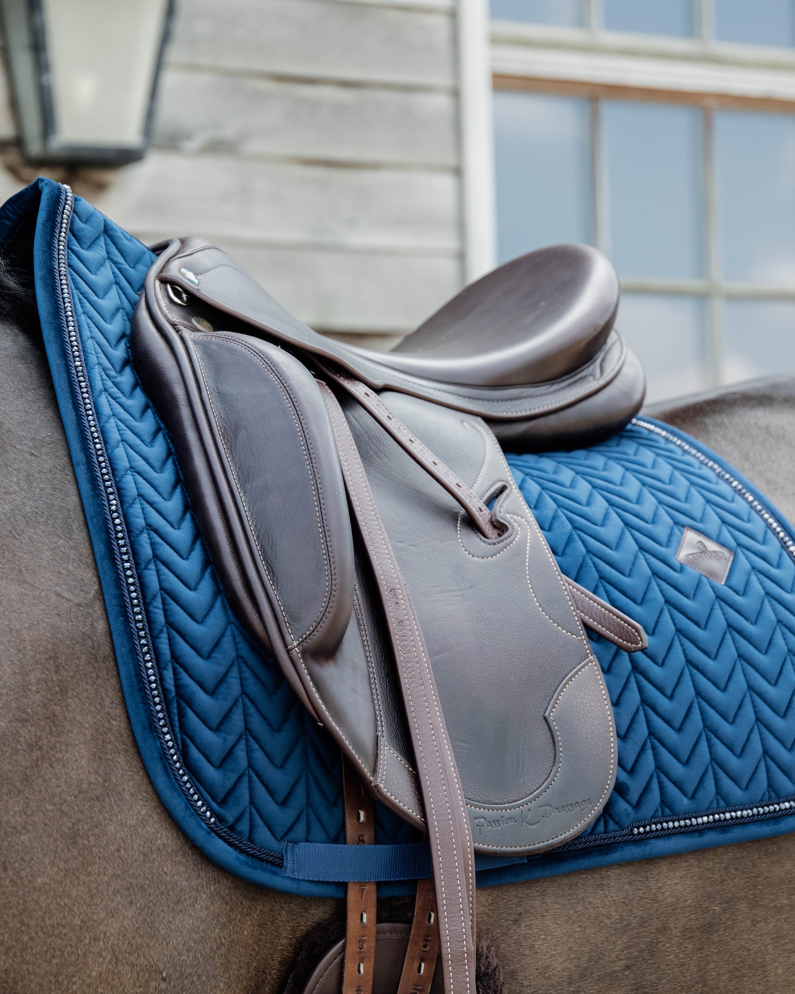 Dressage saddle pad Velvet Pearls