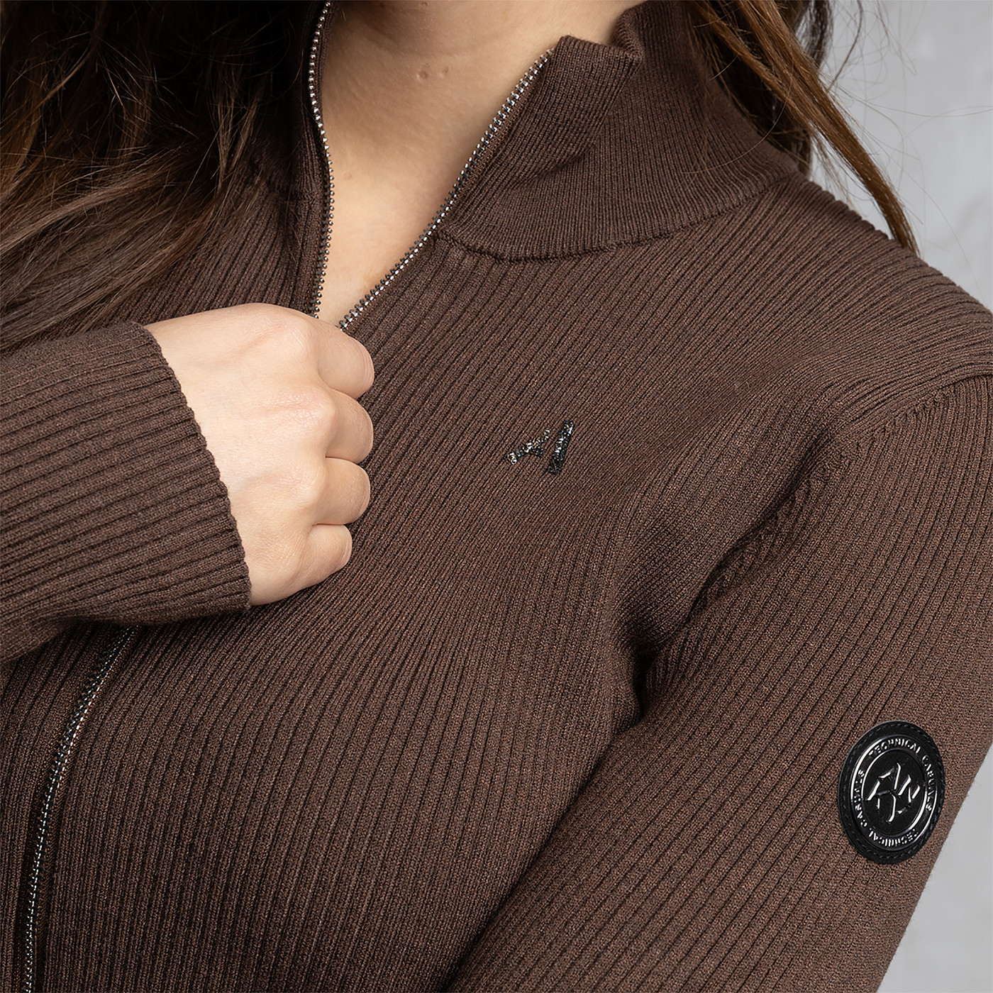Slim-Fit-Strickjacke mit Reißverschluss ATC262304