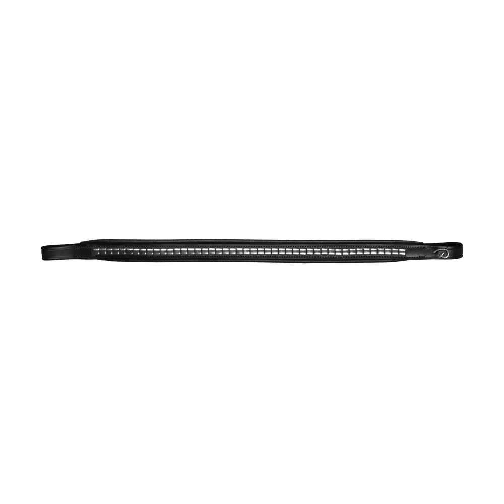 Straight browband with brass fittings