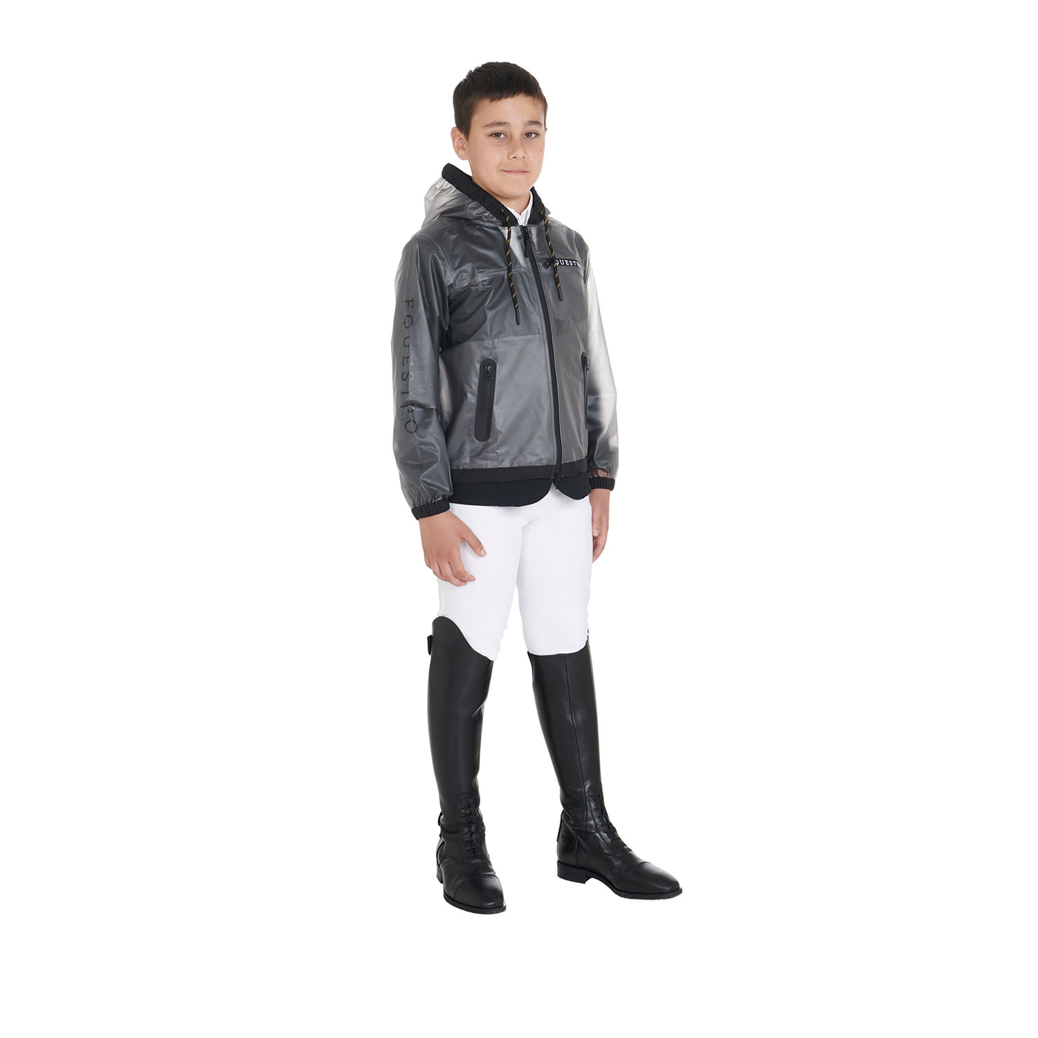 Winddichte Regenjacke mit Reißverschluss und Kapuze für Kinder