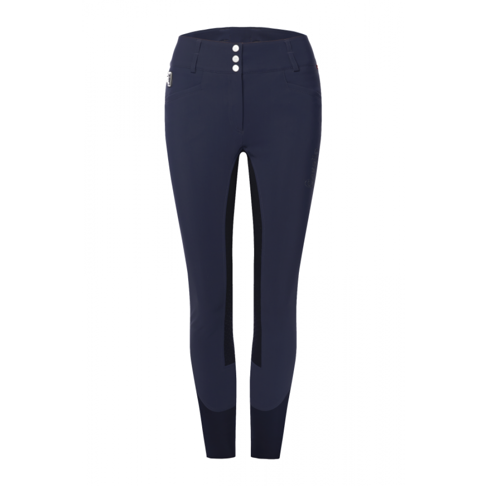 Reithose Damen CAVALCeline X Grip Vollgrip, Summer Softshell in deepbl.-darkblue