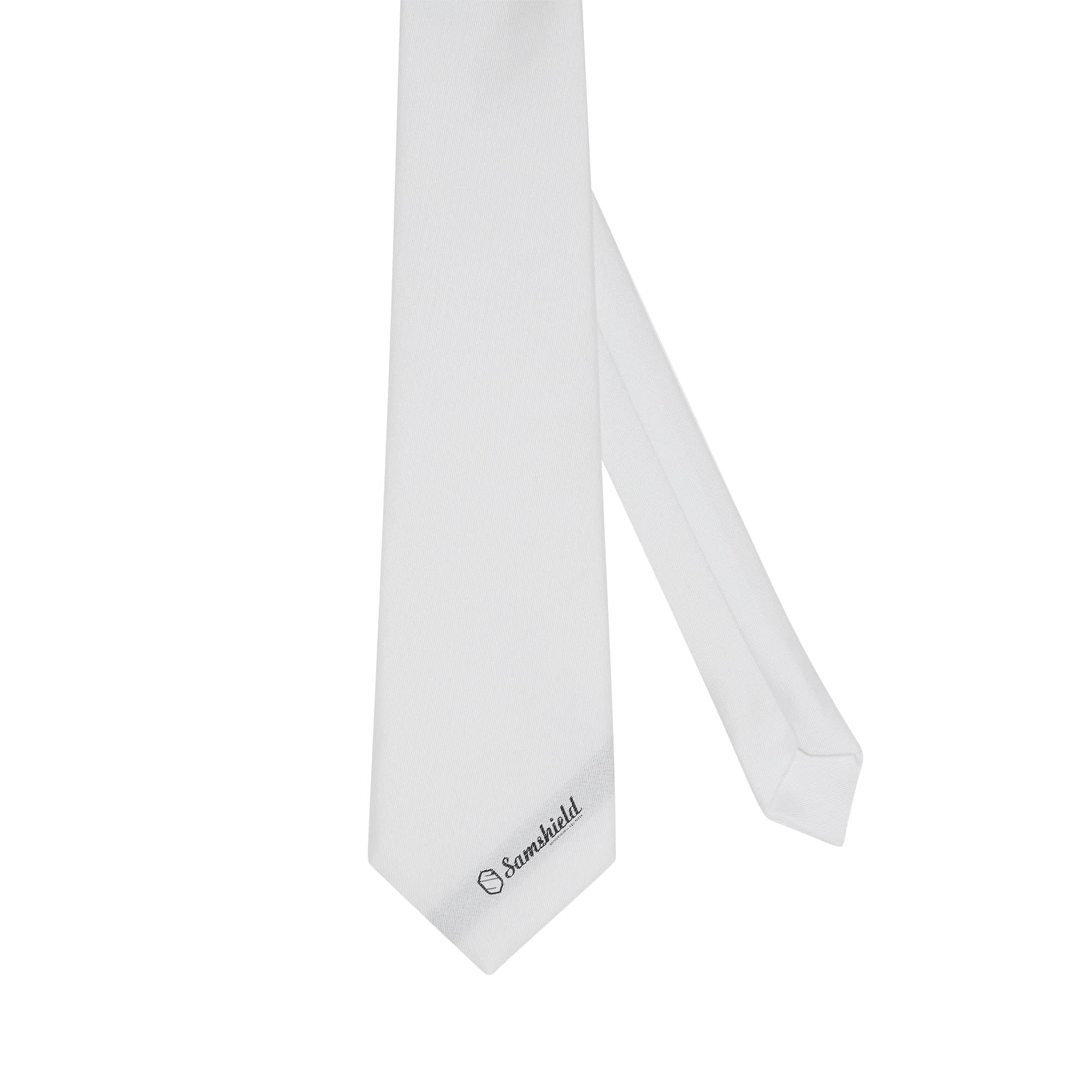 Krawatte Logo Print in weiß