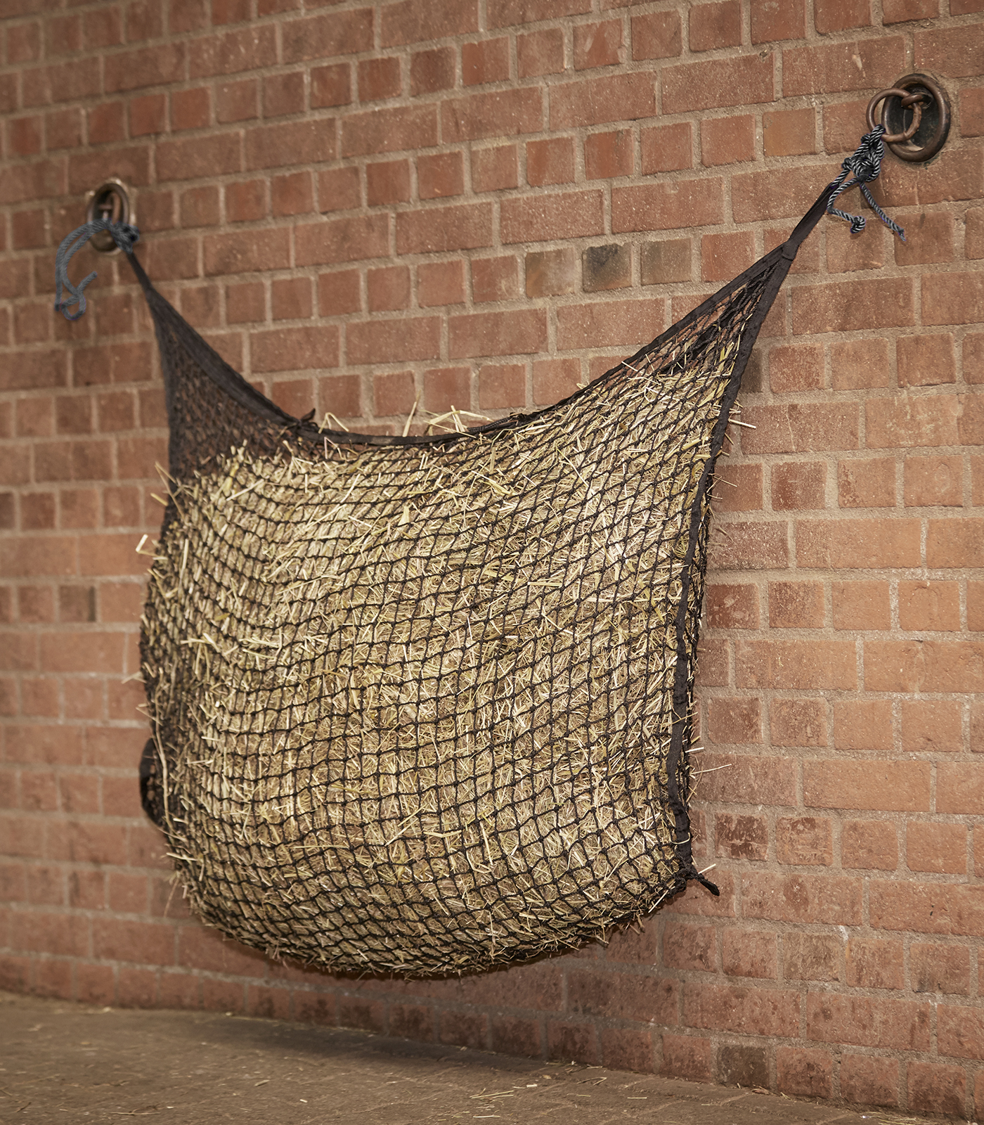 Großes Heunetz rechteckig, engmaschig, schwarz, 160 x 100 cm