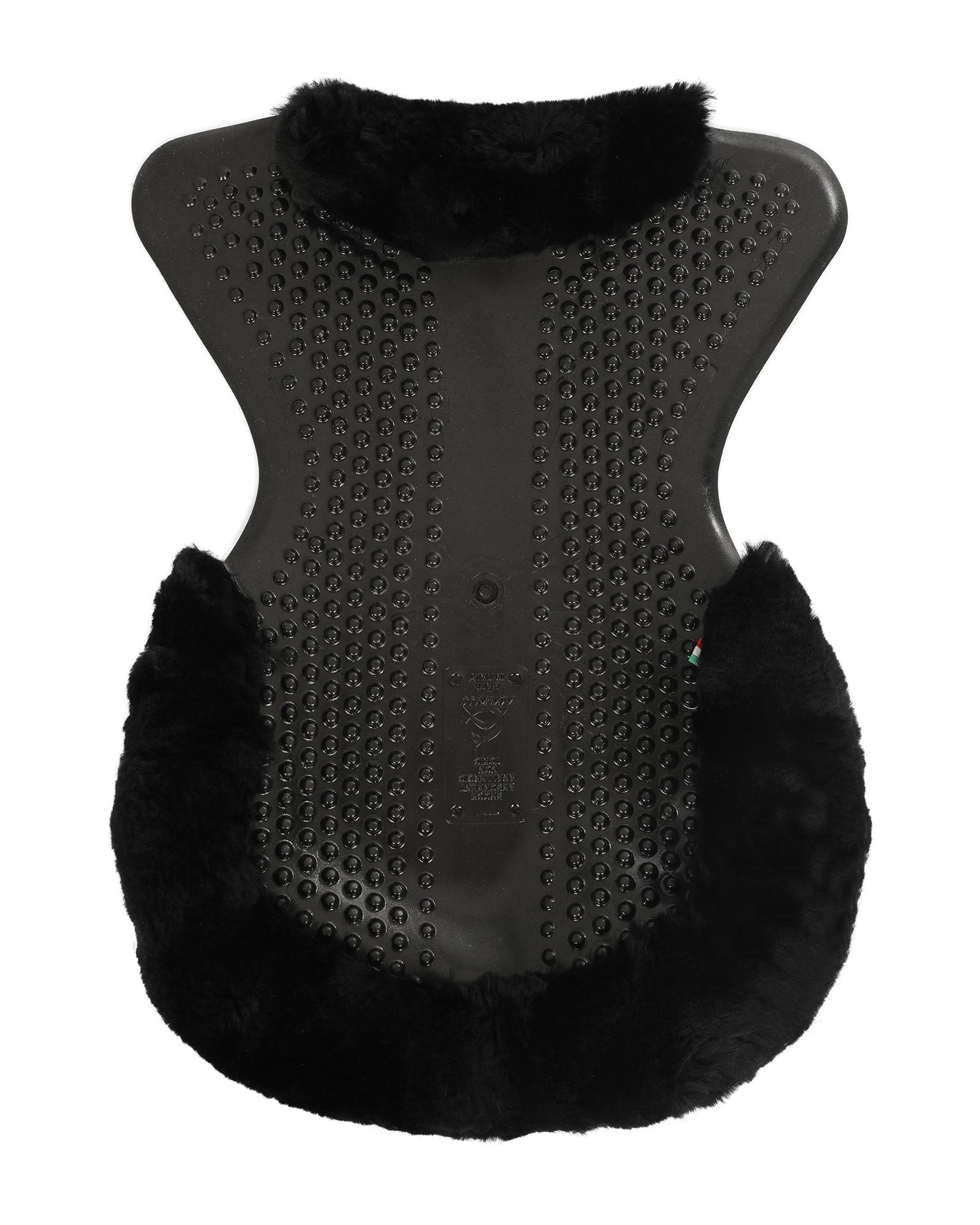 Massage gel pad with lambskin edge
