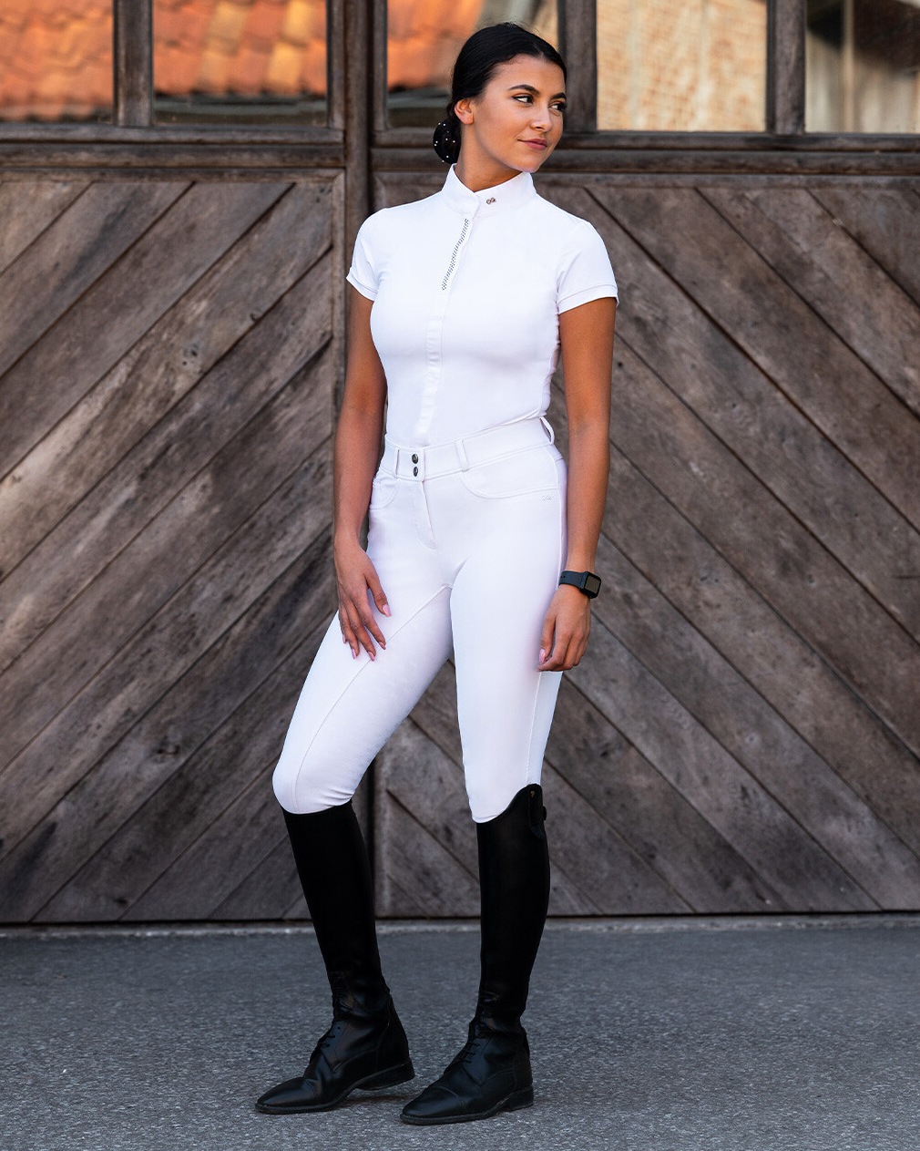 Ladies competition shirt PerformNow in white