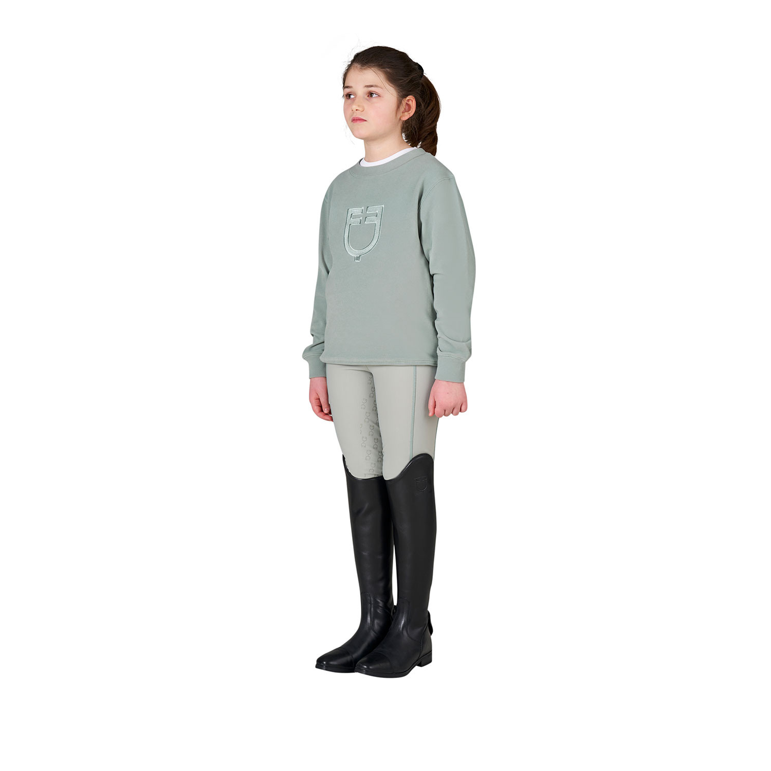 Kinder-Fleece-Sweatshirt Unisex mit Rundhalsausschnitt