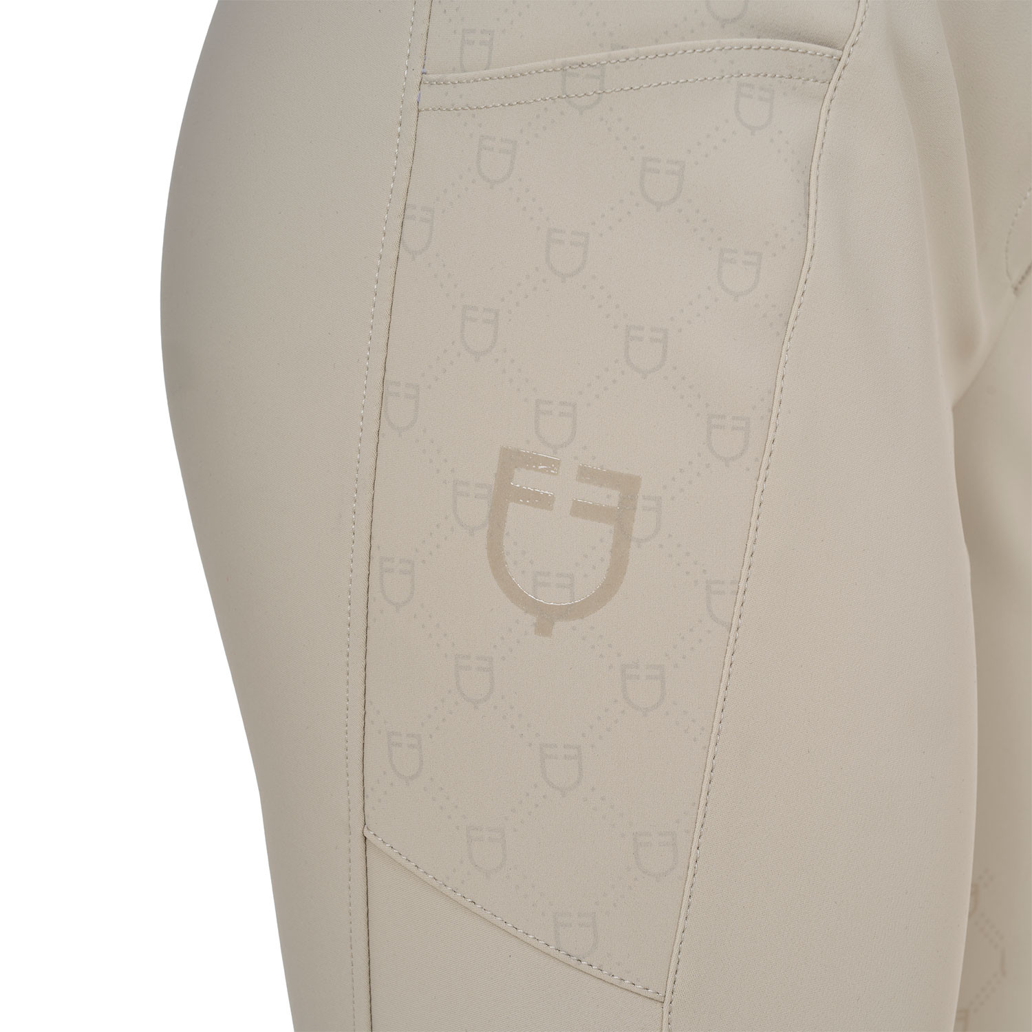 Damen-Reithose mit hohem Bund und Monogramm