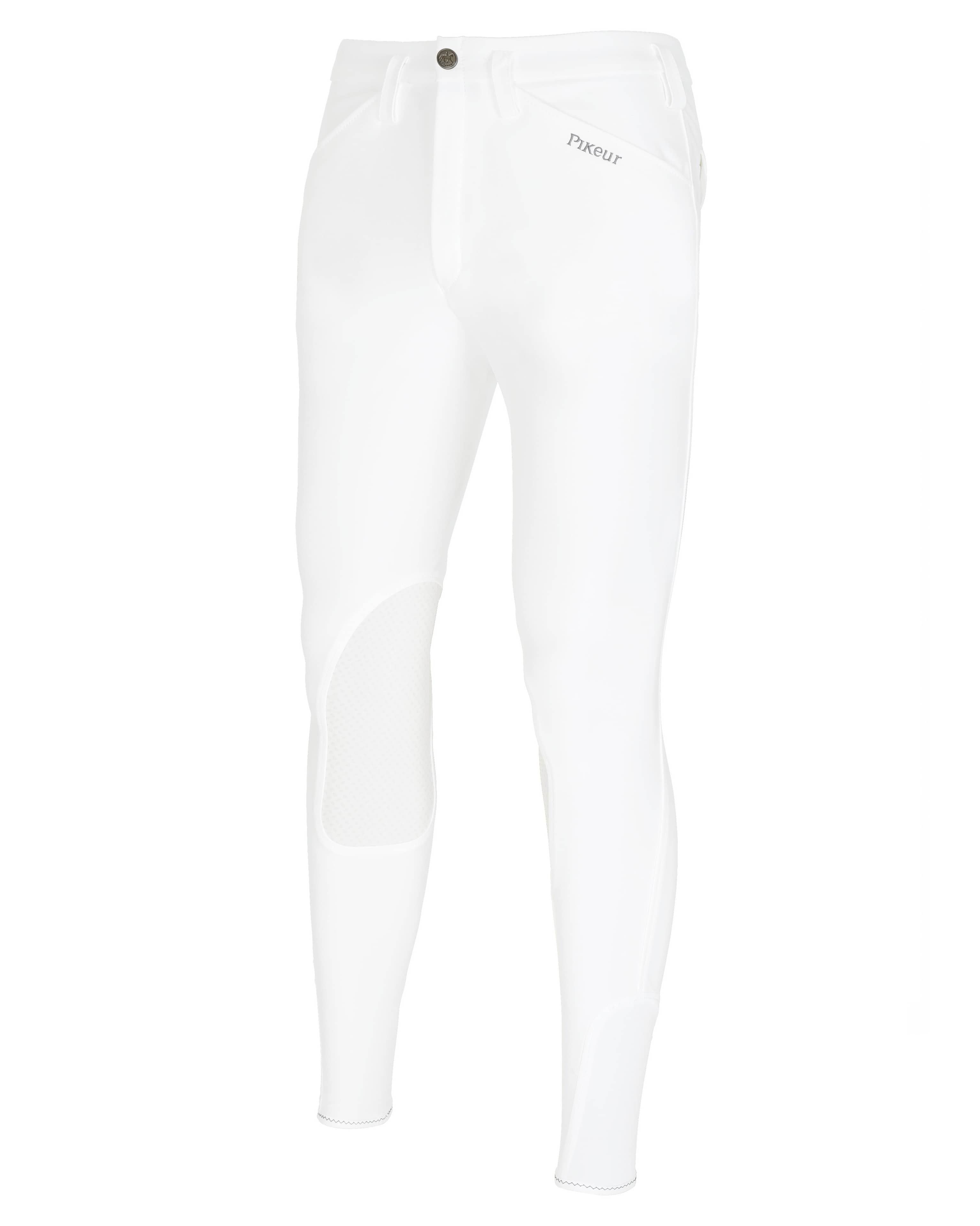 Men's riding breeches Rodrigo knee grip in white