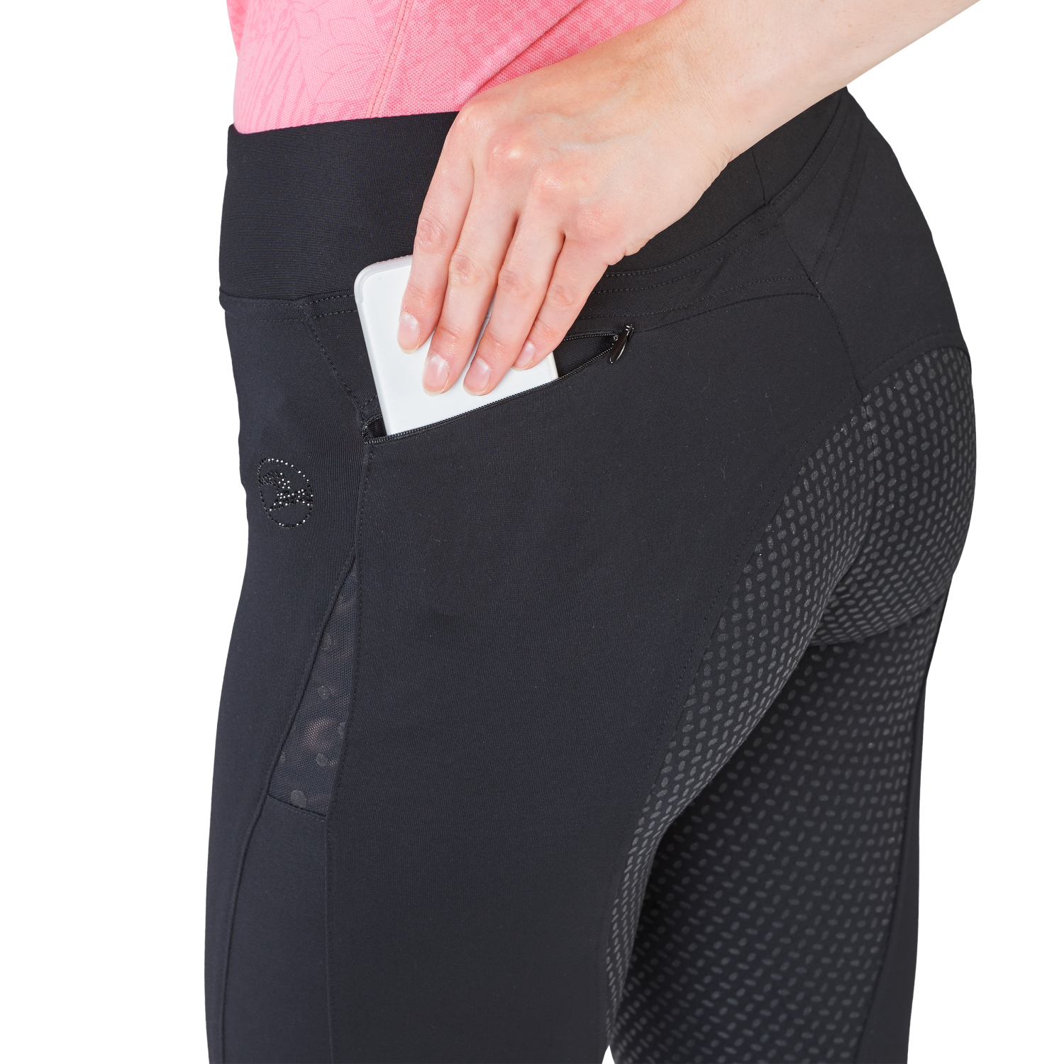 Reitleggings Damen Epic Fit Lace mit Vollgrip