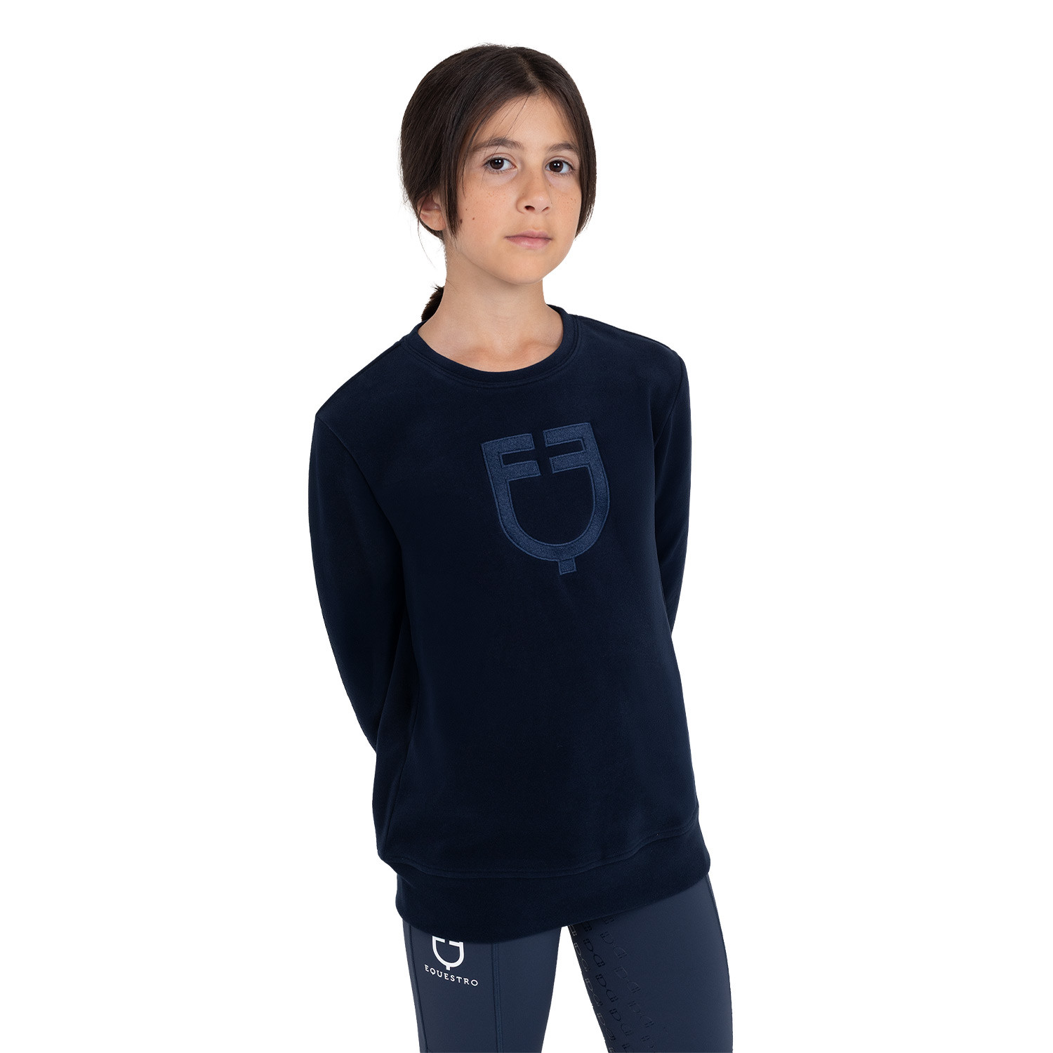 Kinder-Fleece-Sweatshirt Unisex mit Rundhalsausschnitt