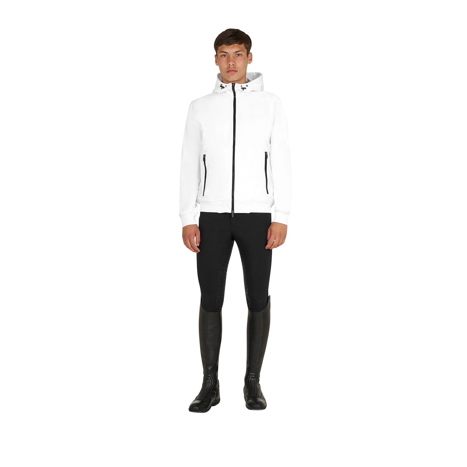 Sweatshirt für Herren mit verstellbarer Kapuze und Reißverschluss