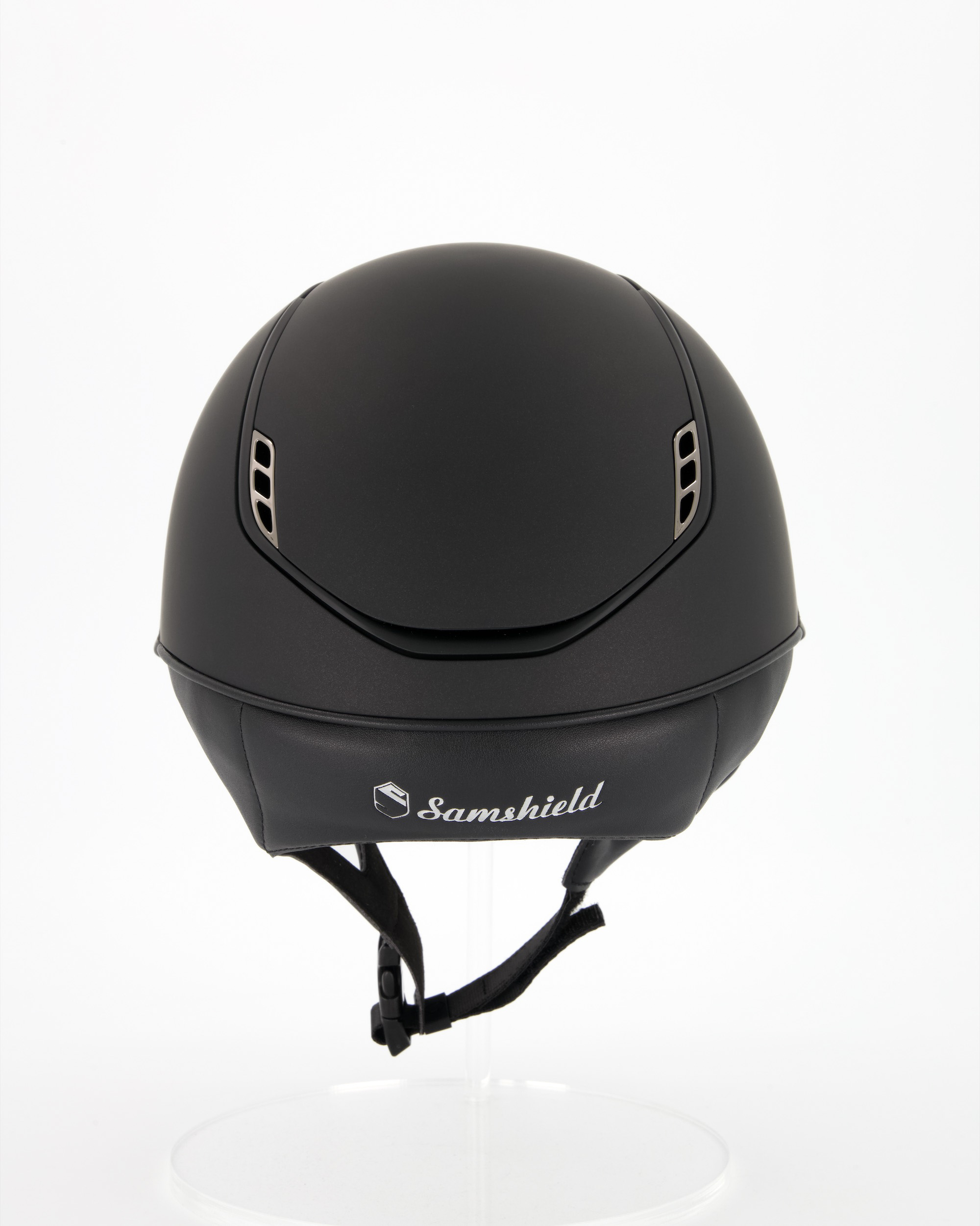 Reithelm 2.0 Miss Shield Shadowmatt Black, Top Shadowmatt Black, Frontal Band Flower Embroidery Black, Trim Matt Black, 5 Swarovski Jet Hemitate, Blason Chrome Black