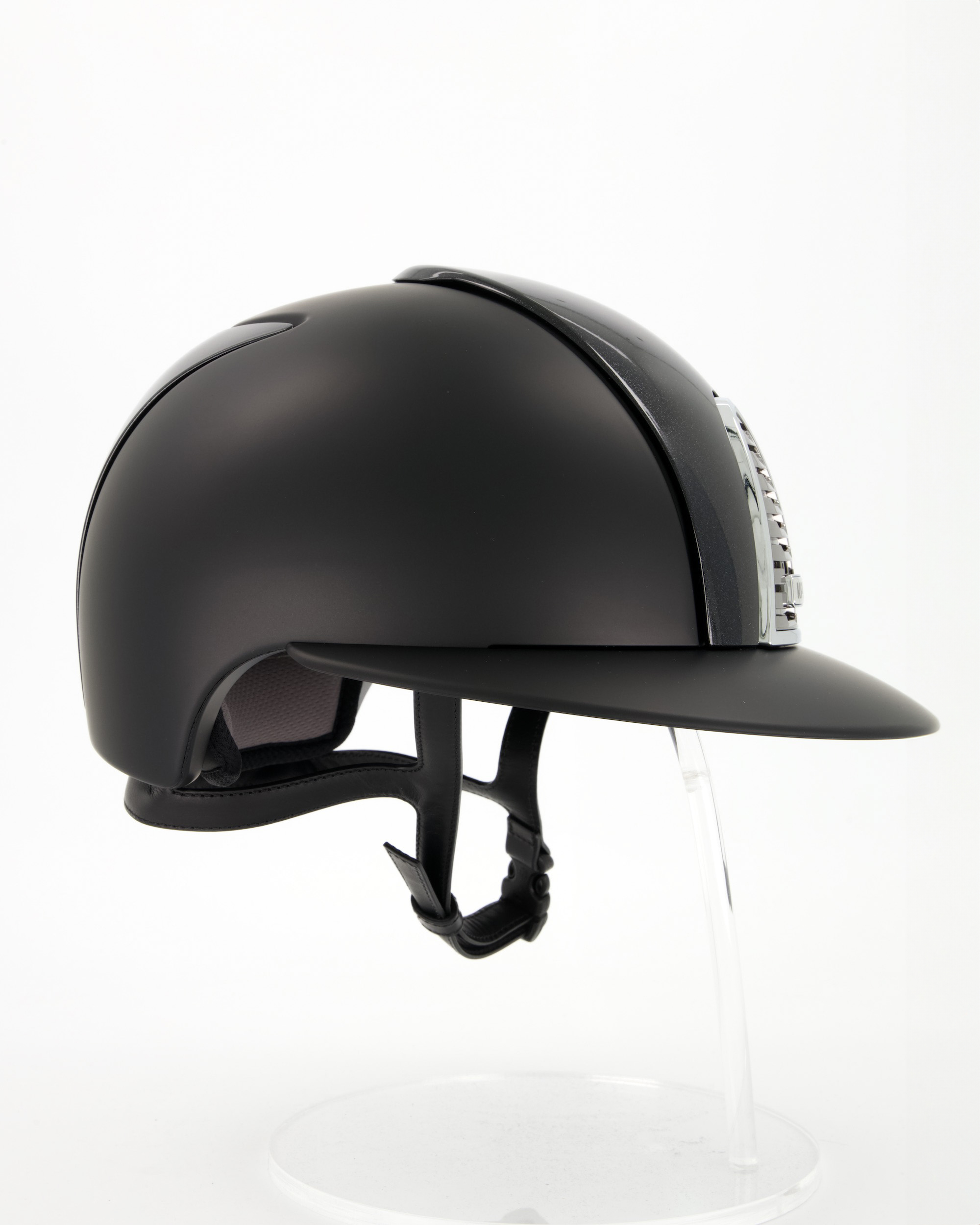 Reithelm Cromo 2.0 Textile/Diamond Polo in schwarz