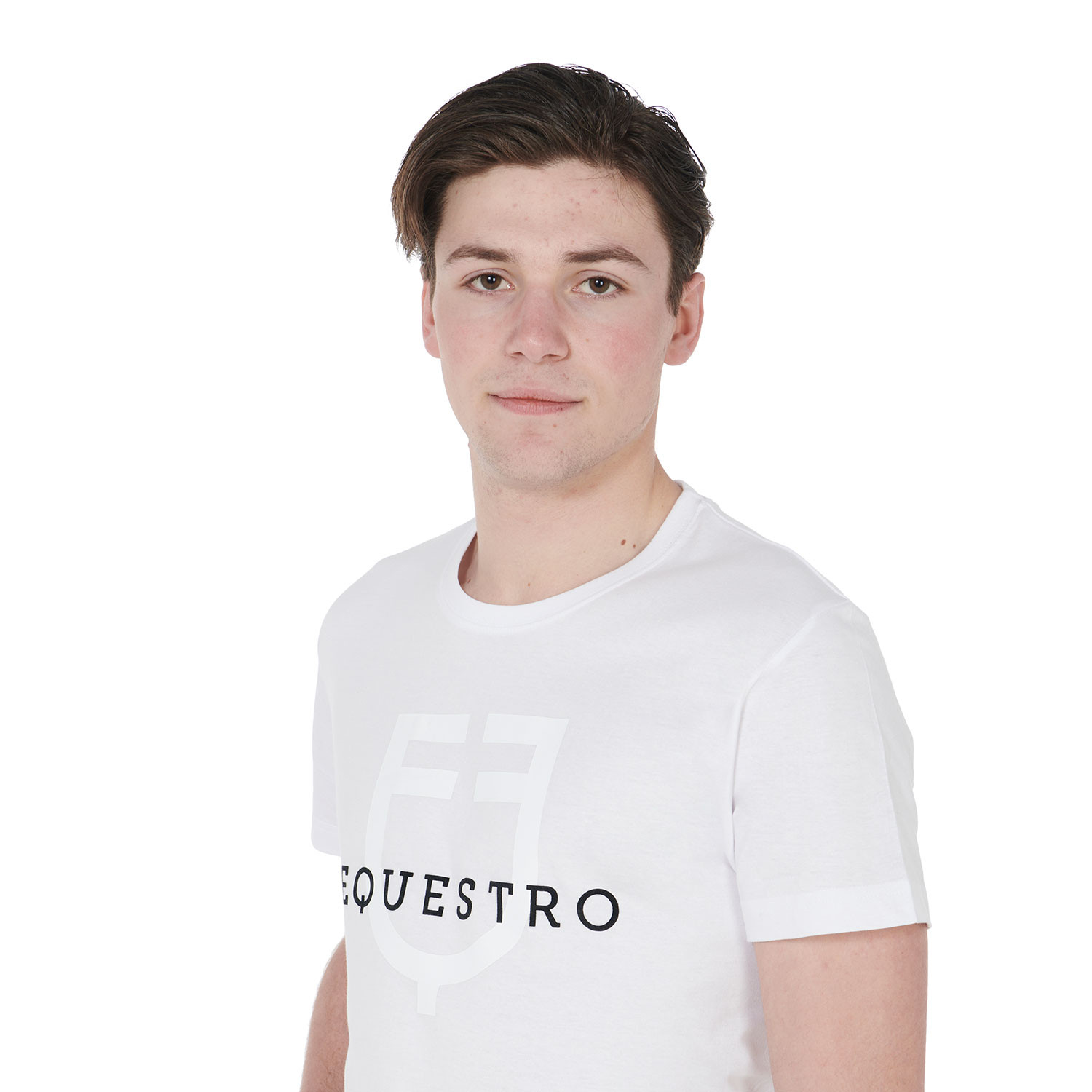 Schmales Herren-T-Shirt mit Logo auf der Brust