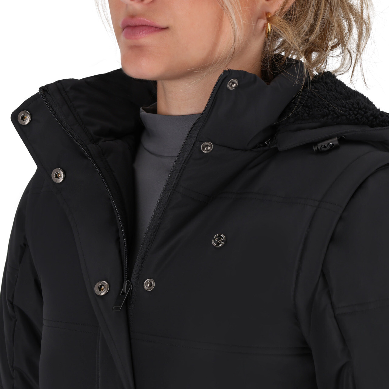 Rayah winter jacket with detachable sleeves